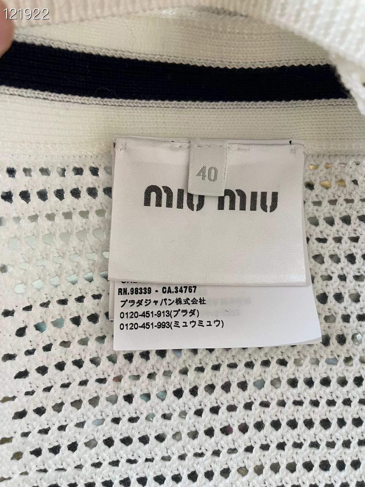 Miu Miu Miu Miu Colorblock Knit Collared Button T-shirt Size S / US 4 / IT 40 - 4 Thumbnail