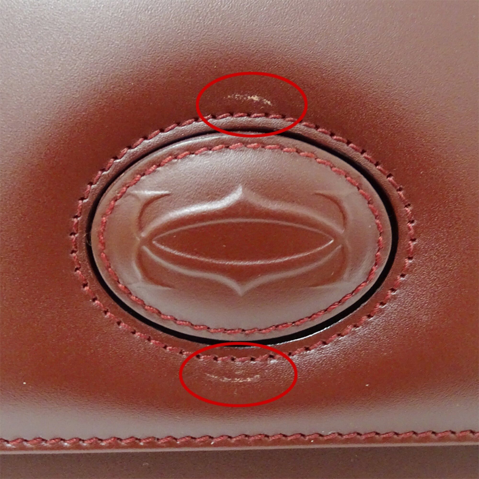 Cartier Cartier handbag for women, brand name shoulder bag, must-have leather, burgundy/wine red, crossbody. Size ONE SIZE - 9 Thumbnail