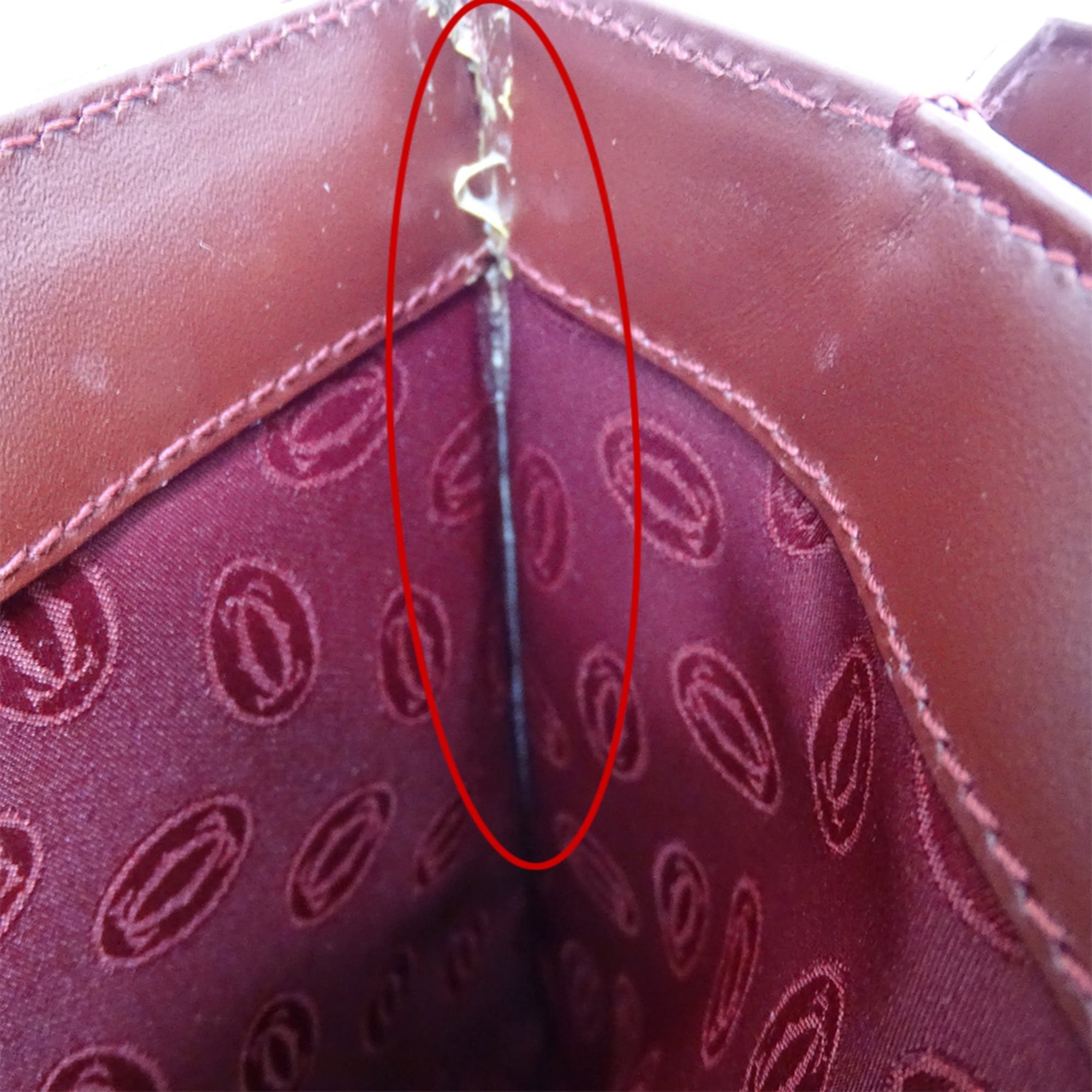 Cartier Cartier handbag for women, brand name shoulder bag, must-have leather, burgundy/wine red, crossbody. Size ONE SIZE - 13 Thumbnail
