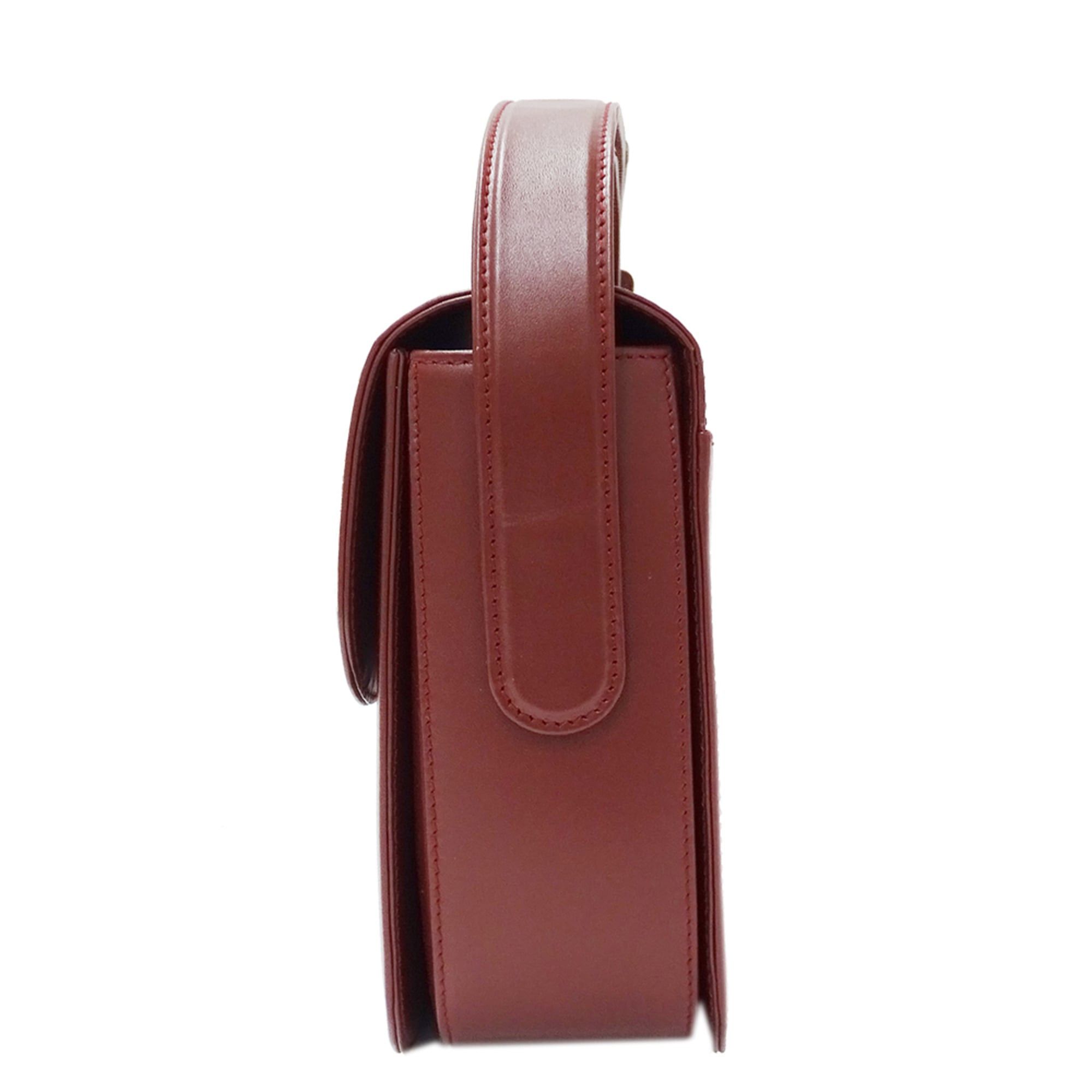 Cartier Cartier handbag for women, brand name shoulder bag, must-have leather, burgundy/wine red, crossbody. Size ONE SIZE - 4 Thumbnail