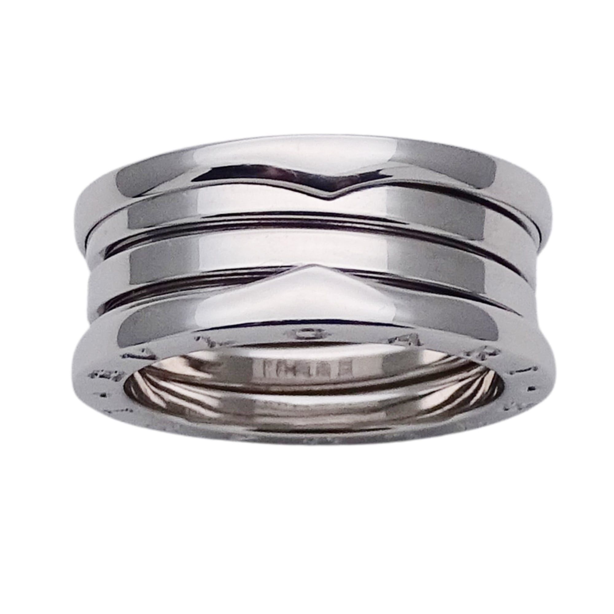 Bvlgari Bulgari BVLGARI Ring for Women and Men, Brand Ring, 750WG B-zero1, 3-band, White Gold, Size #54 (approx. 1) Jewelry Size ONE SIZE - 2 Thumbnail