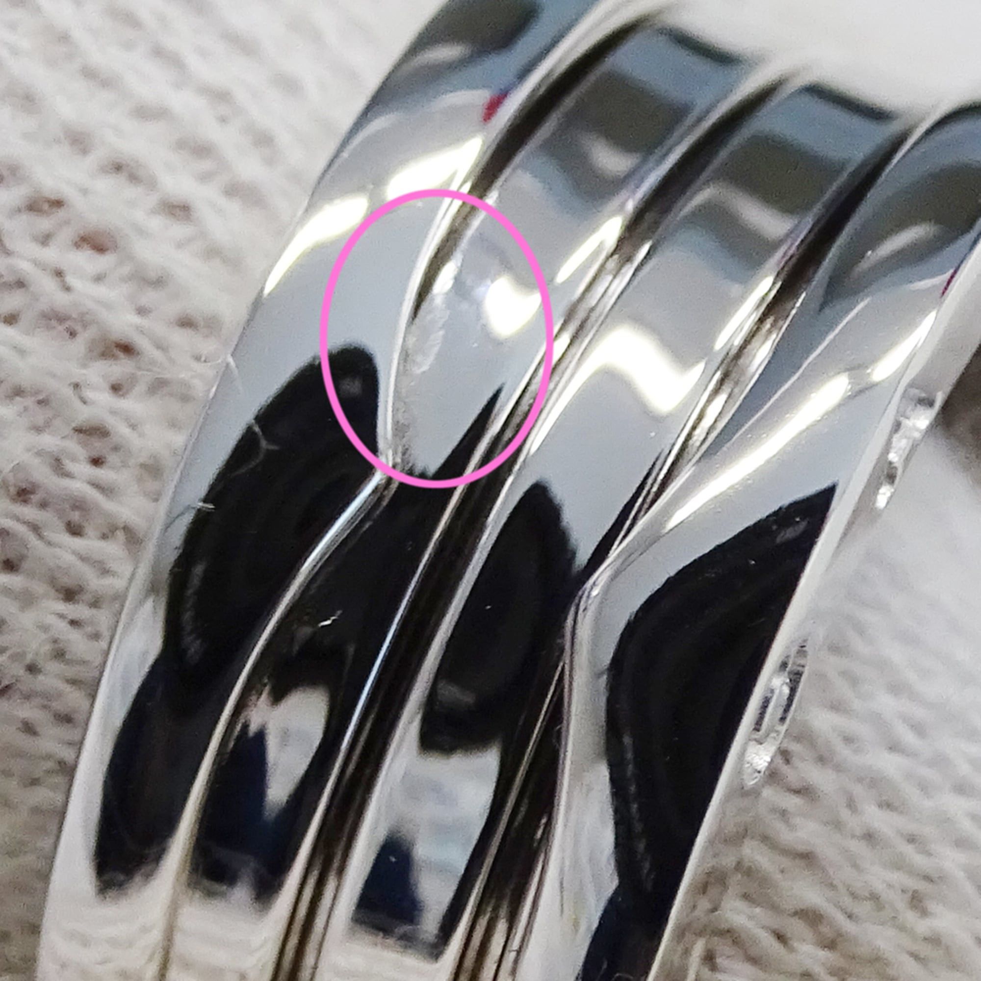 Bvlgari Bulgari BVLGARI Ring for Women and Men, Brand Ring, 750WG B-zero1, 3-band, White Gold, Size #54 (approx. 1) Jewelry Size ONE SIZE - 8 Thumbnail
