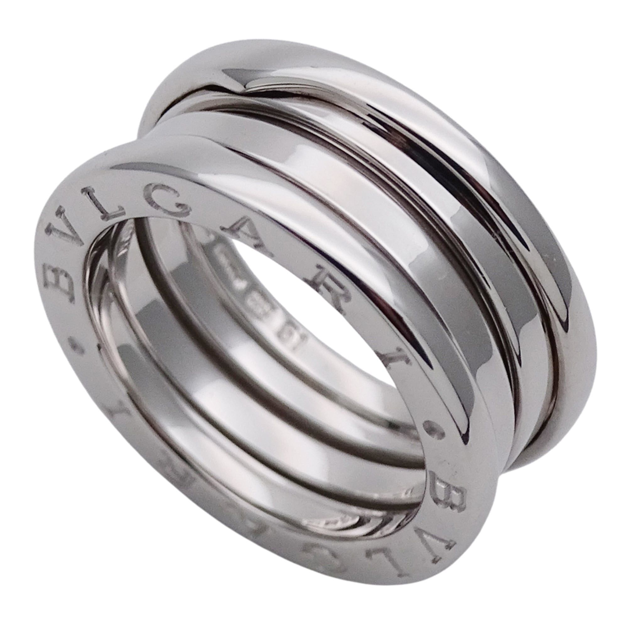 Bvlgari BVLGARI Ring for Women and Men, Brand Ring, 750WG B-zero1, 3-band, White Gold, Size #51 (approx. 1) Jewelry Size ONE SIZE - 4 Thumbnail