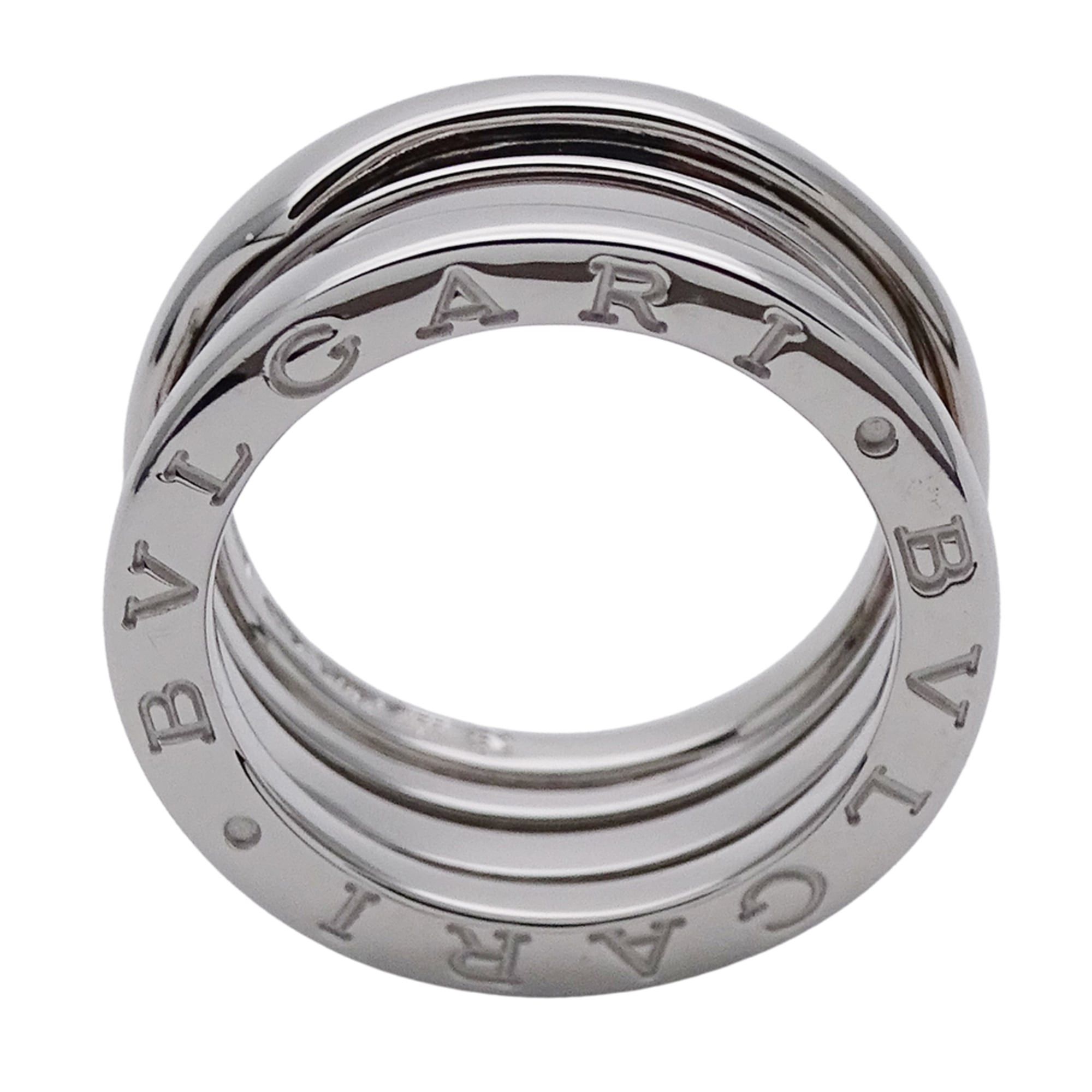 Bvlgari BVLGARI Ring for Women and Men, Brand Ring, 750WG B-zero1, 3-band, White Gold, Size #51 (approx. 1) Jewelry Size ONE SIZE - 3 Thumbnail