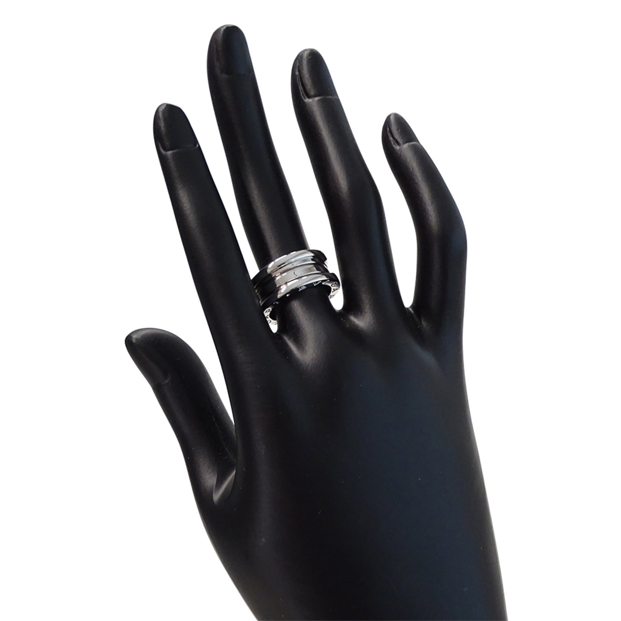 Bvlgari BVLGARI Ring for Women and Men, Brand Ring, 750WG B-zero1, 3-band, White Gold, Size #51 (approx. 1) Jewelry Size ONE SIZE - 6 Thumbnail