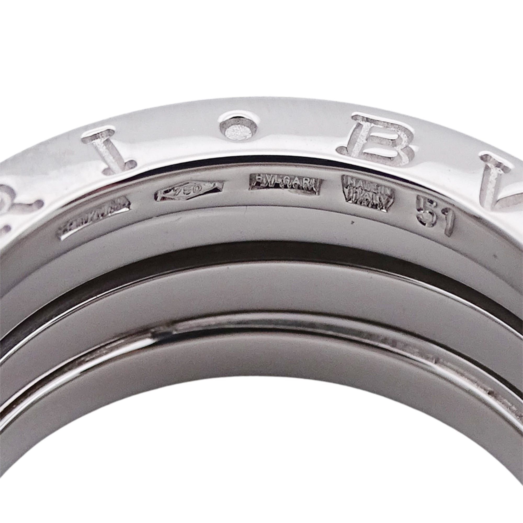 Bvlgari BVLGARI Ring for Women and Men, Brand Ring, 750WG B-zero1, 3-band, White Gold, Size #51 (approx. 1) Jewelry Size ONE SIZE - 5 Thumbnail