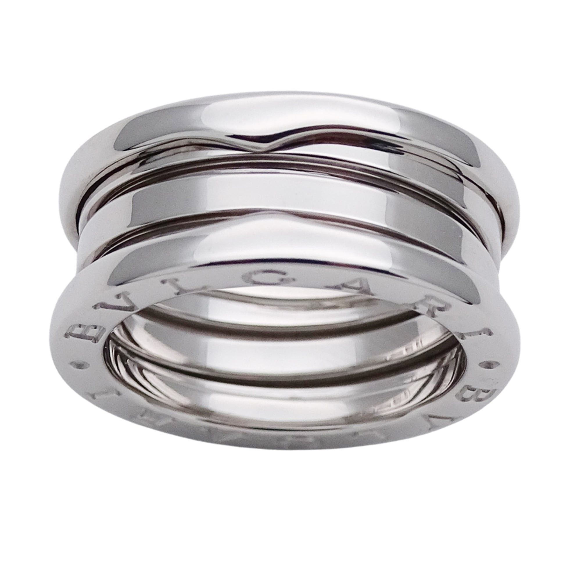 Bvlgari BVLGARI Ring for Women and Men, Brand Ring, 750WG B-zero1, 3-band, White Gold, Size #51 (approx. 1) Jewelry Size ONE SIZE - 2 Thumbnail