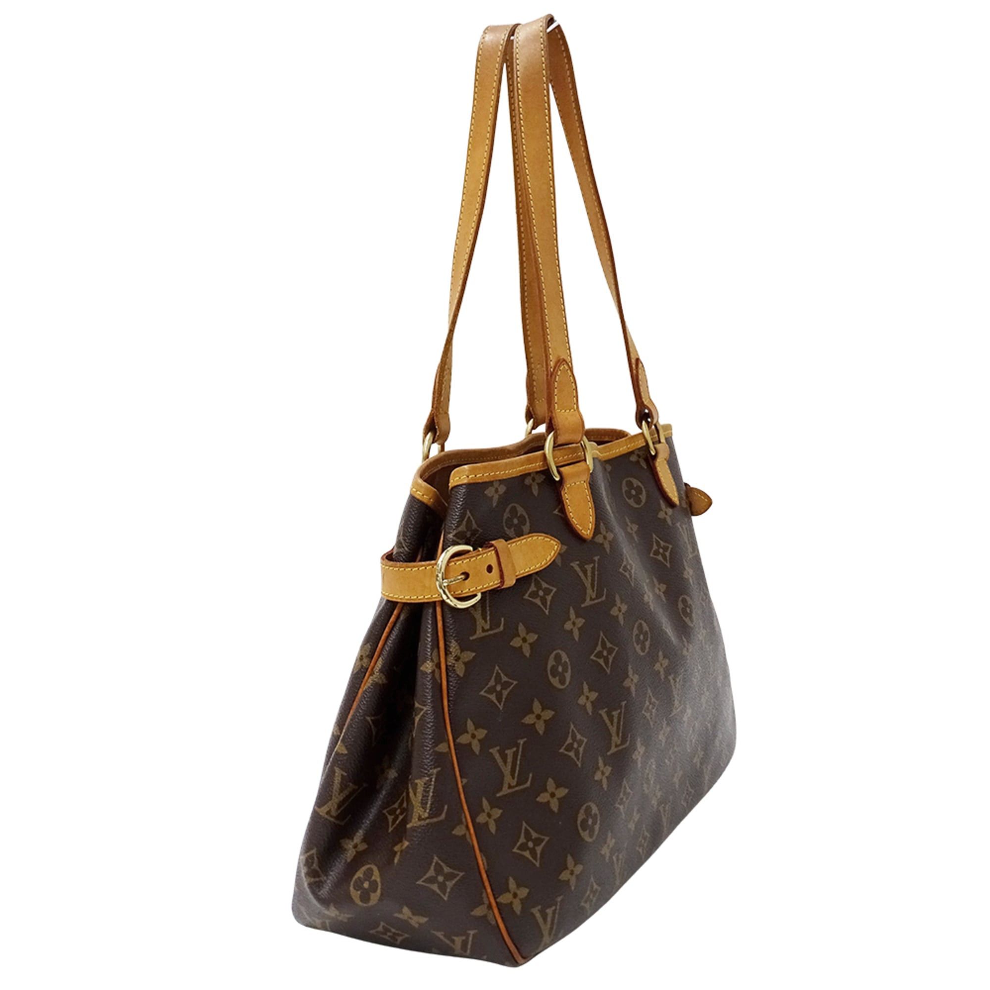 Louis Vuitton Louis Vuitton handbag, Monogram, women's, brand, tote bag, shoulder Batignolles Horizontal M51154, brown Size ONE SIZE - 4 Thumbnail