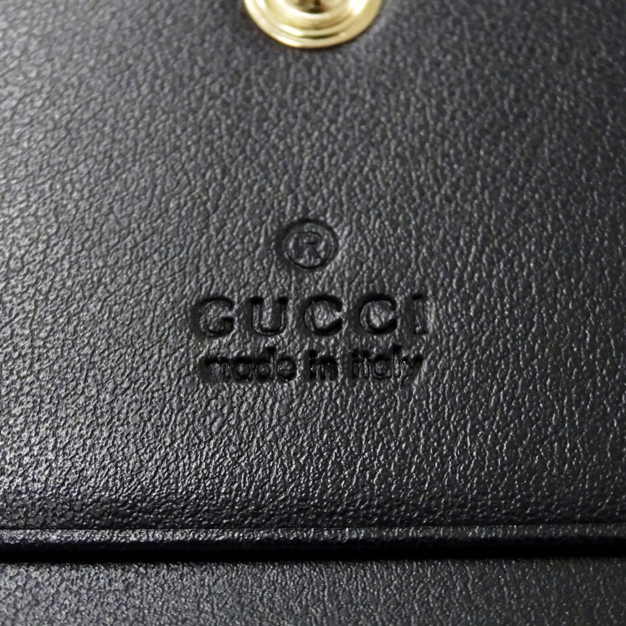 Gucci Gucci Wallet for Women and Men, Brand Name, Bi-fold Wallet, GG Marmont Leather, Black, 466492, Quilted, Mini Size ONE SIZE - 5 Thumbnail