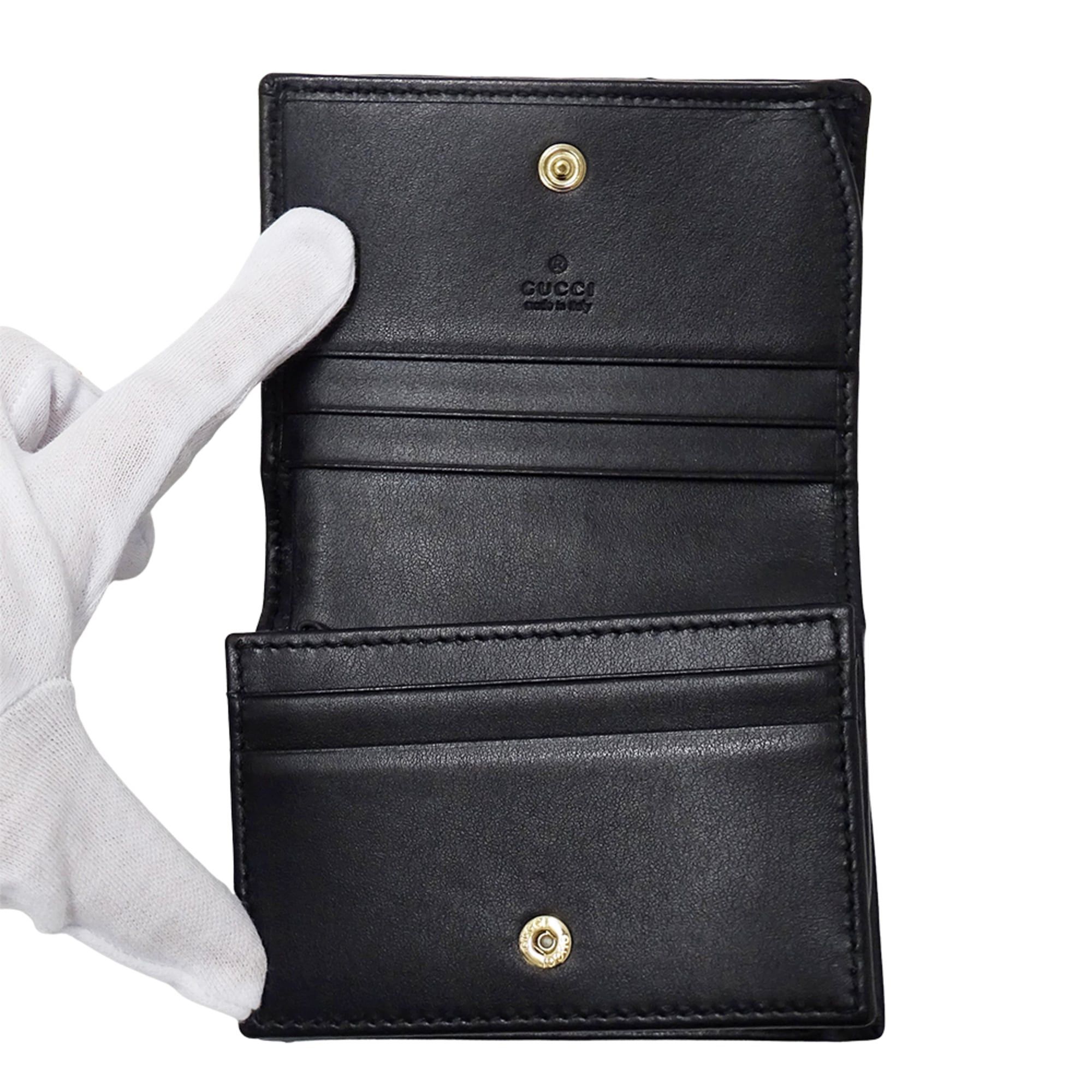 Gucci Gucci Wallet for Women and Men, Brand Name, Bi-fold Wallet, GG Marmont Leather, Black, 466492, Quilted, Mini Size ONE SIZE - 4 Thumbnail