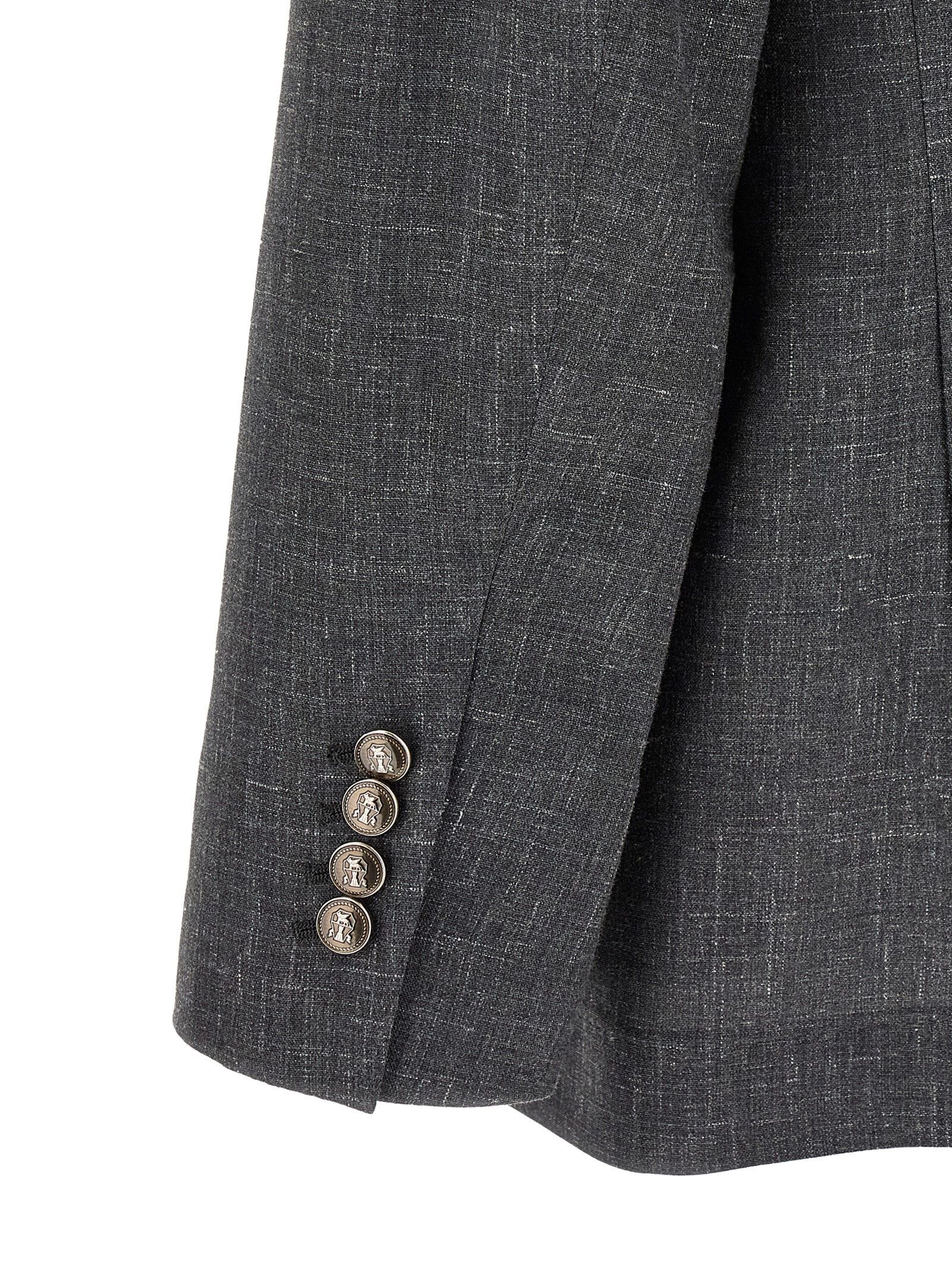 Brunello Cucinelli Blazer Flamed Canvas Blazer Size 52R - 4 Thumbnail