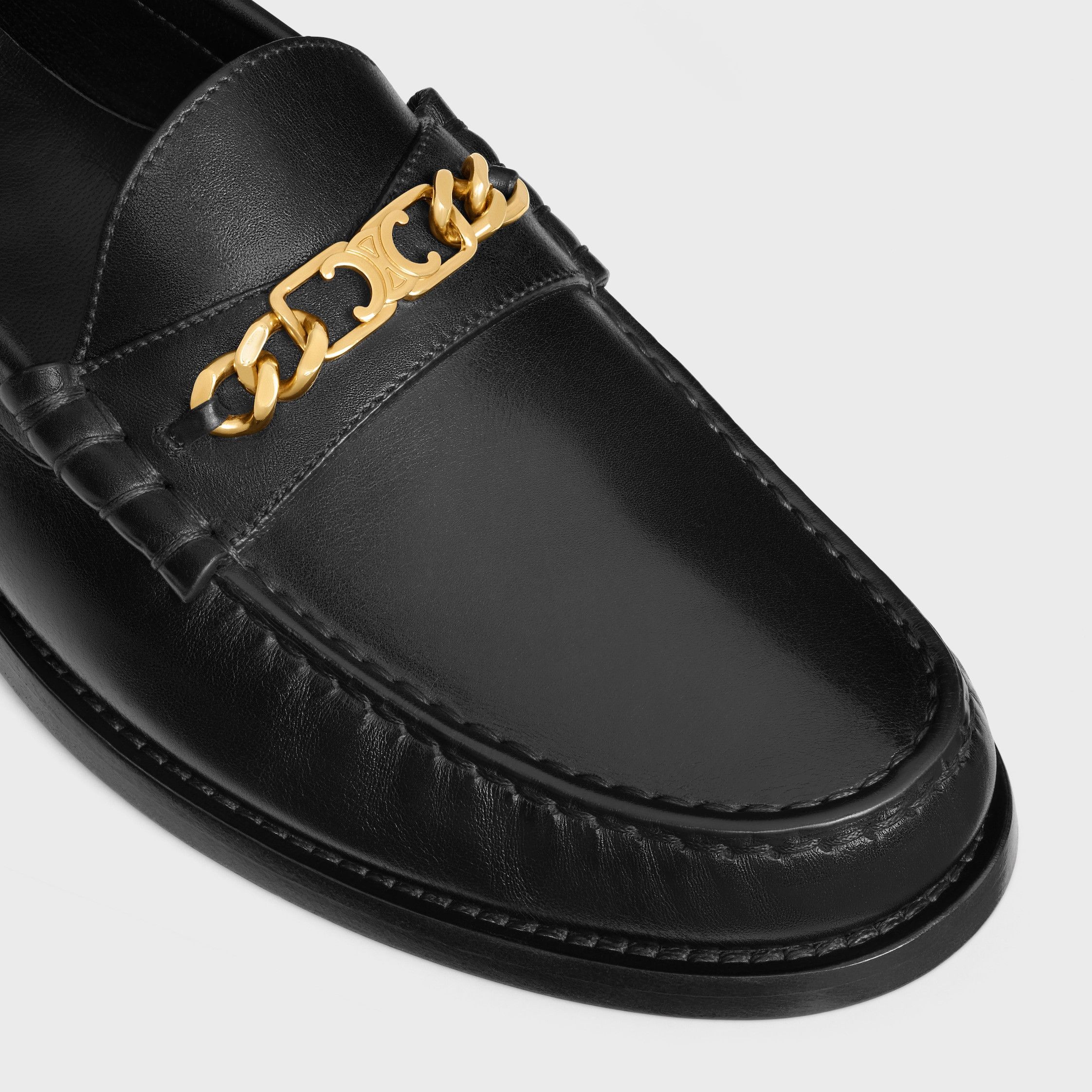 Celine celine luco triomphe chain loafer in calfskin black Size US 7 / IT 37 - 4 Thumbnail