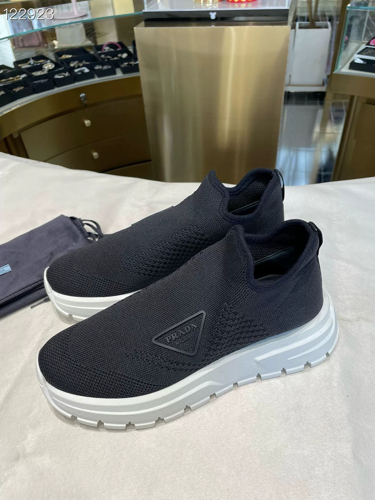 Prada Prada Women's Stretch Knit Sock Sneakers Size US 7 / IT 37 - 2 Thumbnail