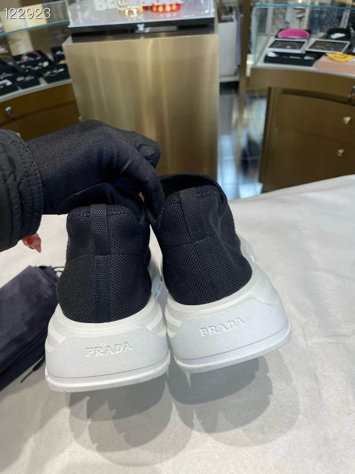 Prada Prada Women's Stretch Knit Sock Sneakers Size US 7 / IT 37 - 3 Thumbnail