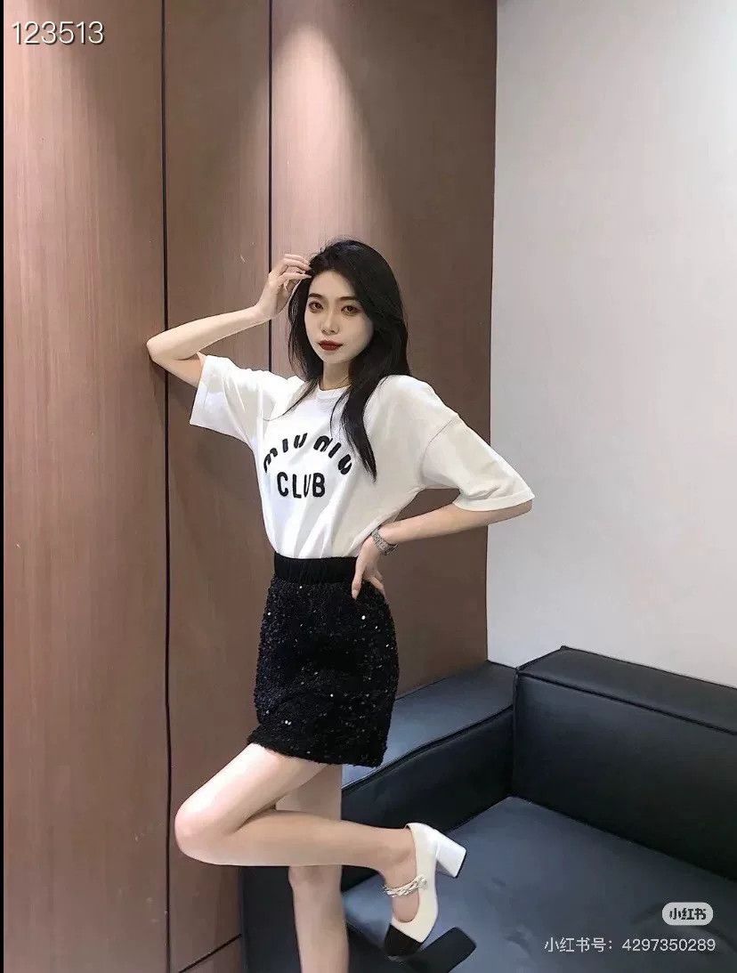 Miu Miu Miu Miu Chest Towel Embroidery Logo Tee Size XS / US 0-2 / IT 36-38 - 7 Thumbnail