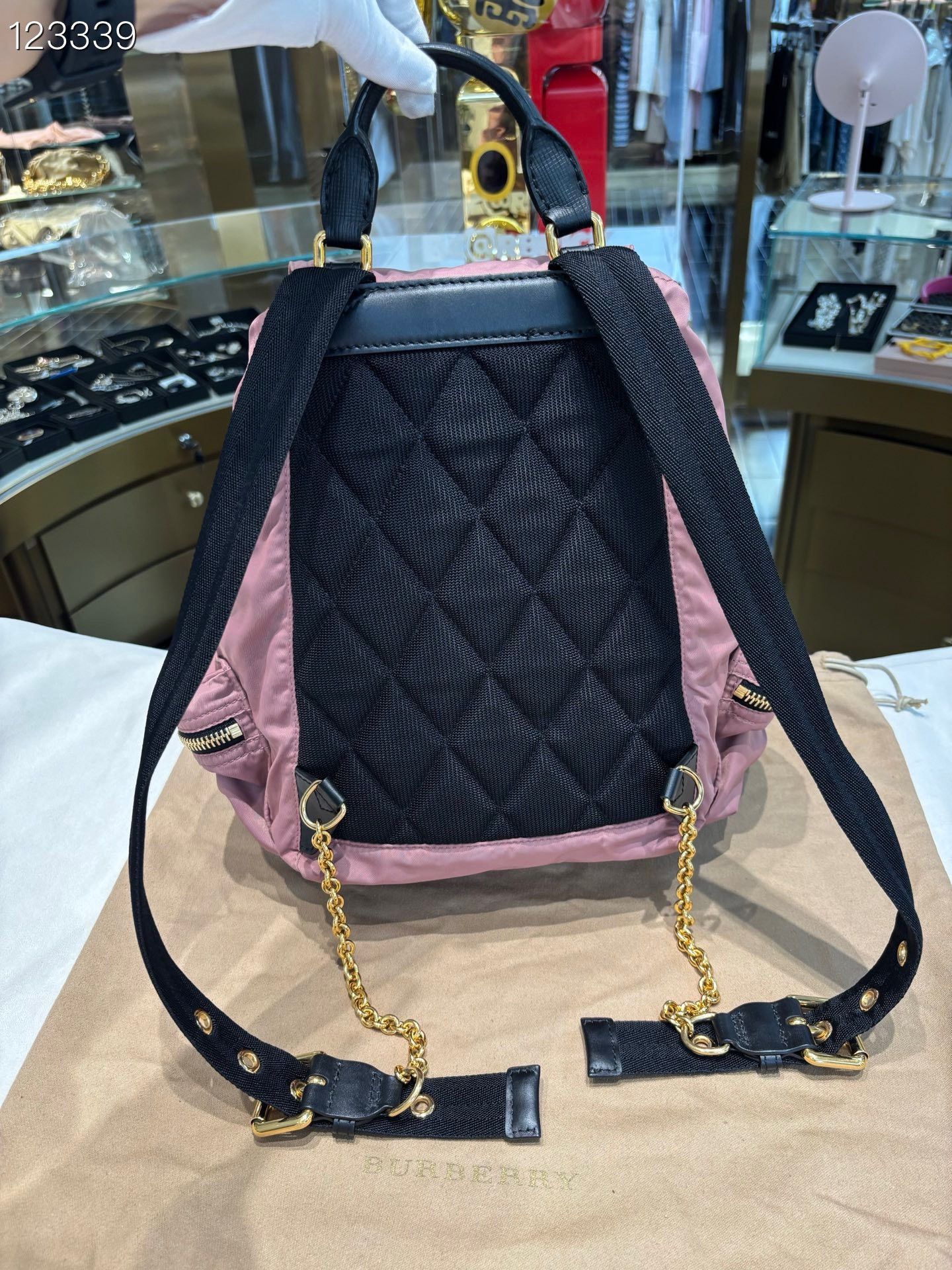 Burberry Burberry Small Pink Nylon Backpack Size ONE SIZE - 2 Thumbnail