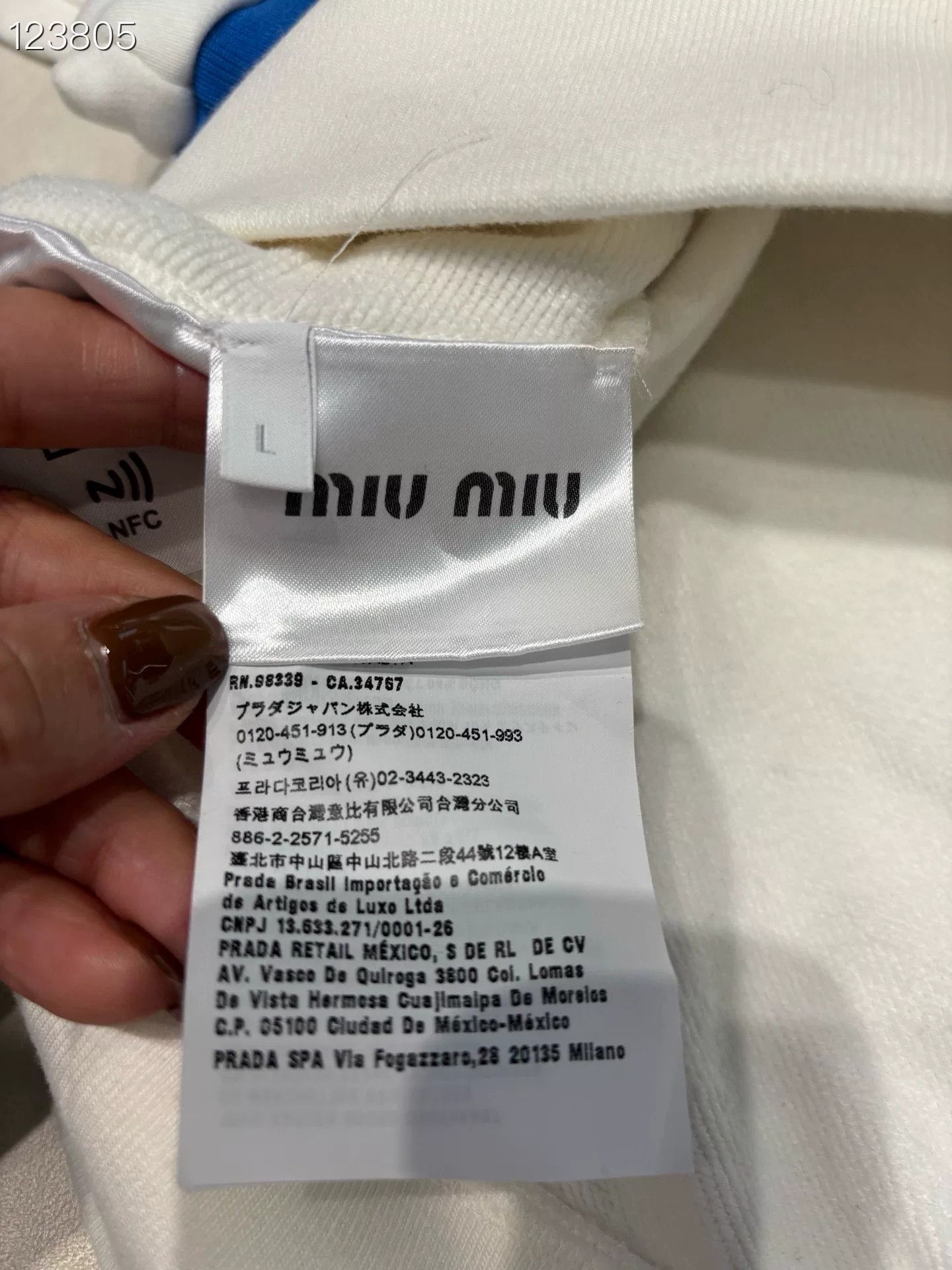 Miu Miu Miu Miu Logo Stripe Knit Crop Sweatshirt Size L / US 10 / IT 46 - 4 Thumbnail
