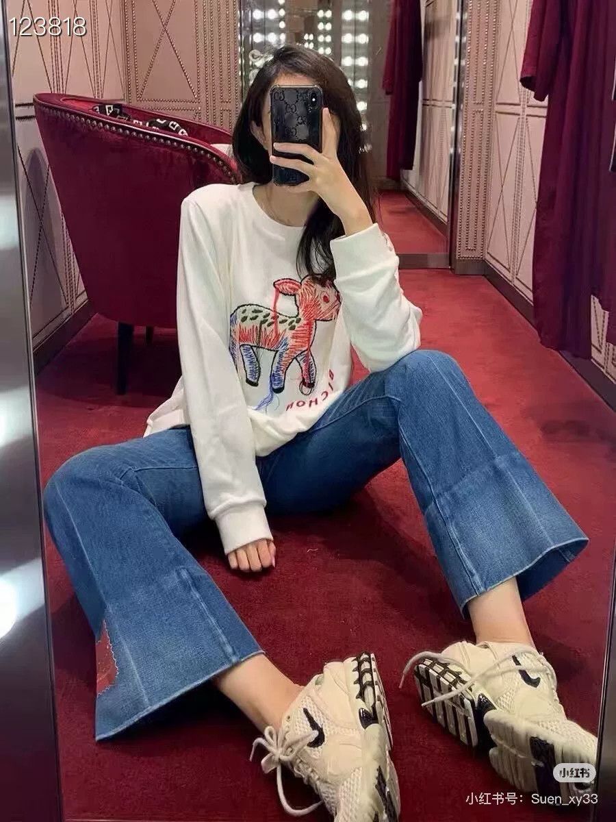 Gucci Gucci Deer Embroidery Fringe Sweatshirt Size XS / US 0-2 / IT 36-38 - 6 Thumbnail