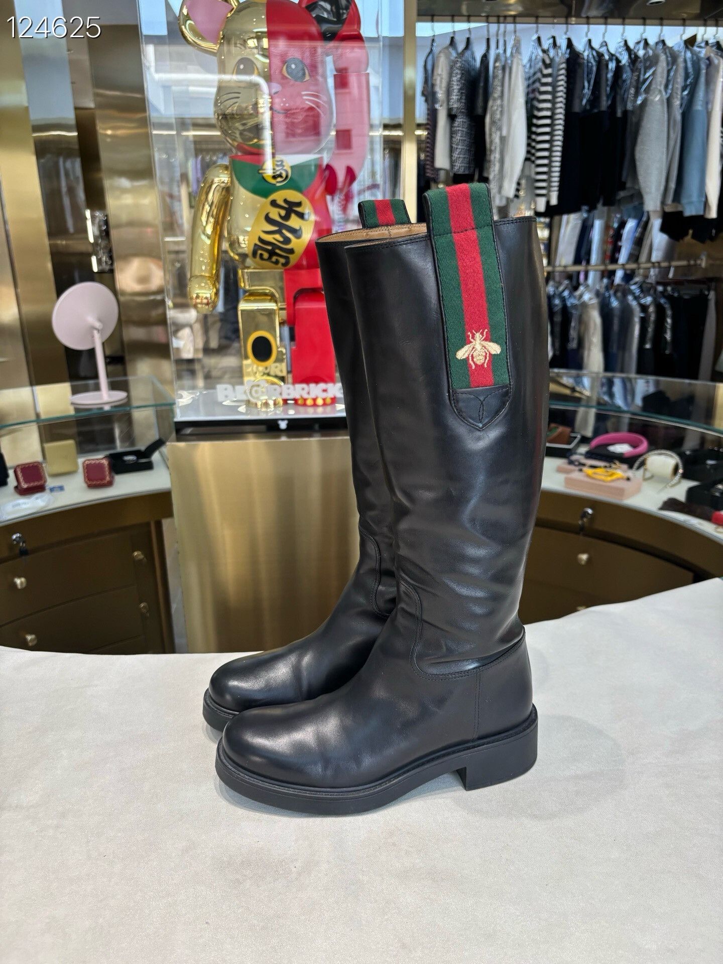 Gucci Gucci Classic Bee Knee-High Boots Size US 7.5 / IT 37.5 - 2 Thumbnail
