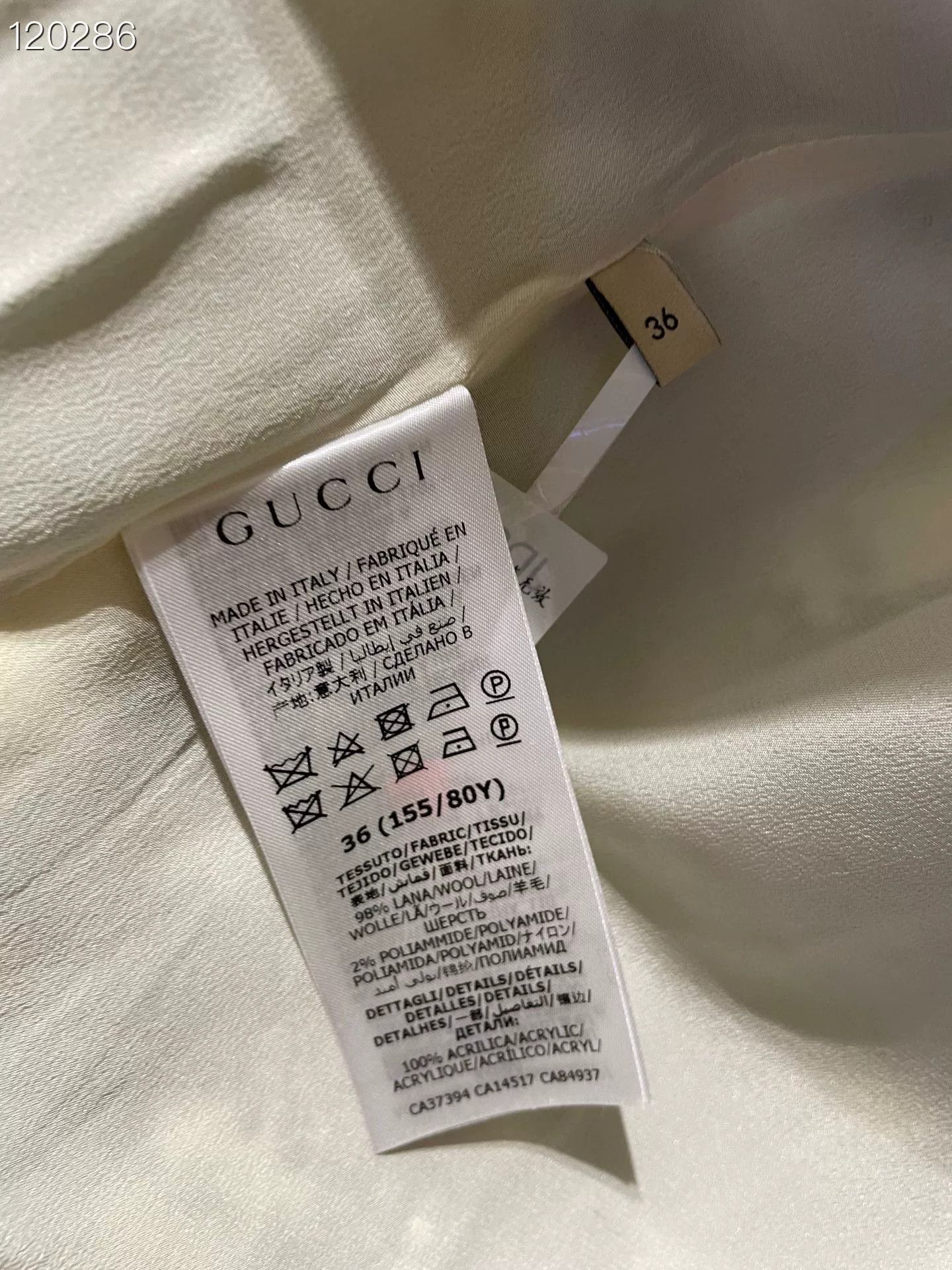 Gucci Gucci Women's Black White Plaid Tweed Coat Size XS / US 0-2 / IT 36-38 - 4 Thumbnail