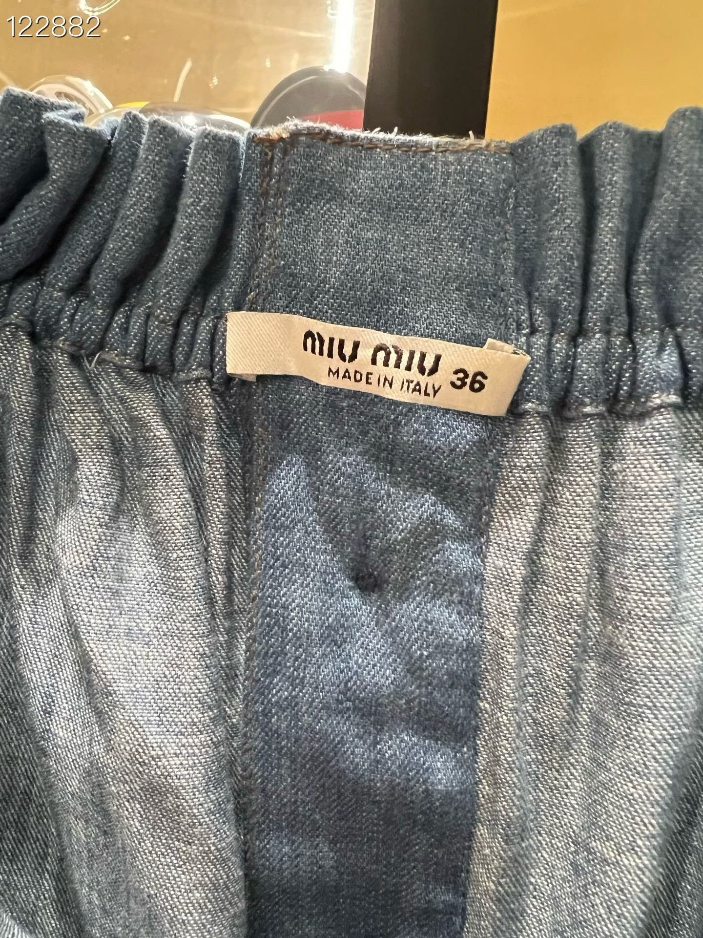 Miu Miu Miu Miu Off-the-Shoulder Denim Dress Size XS / US 0-2 / IT 36-38 - 3 Thumbnail