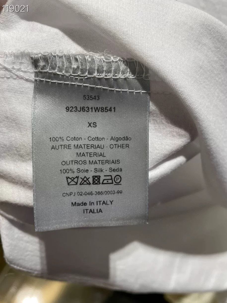 Dior Dior White T-shirt Gold Embroidered Logo Size US XS / EU 42 / 0 - 5 Thumbnail