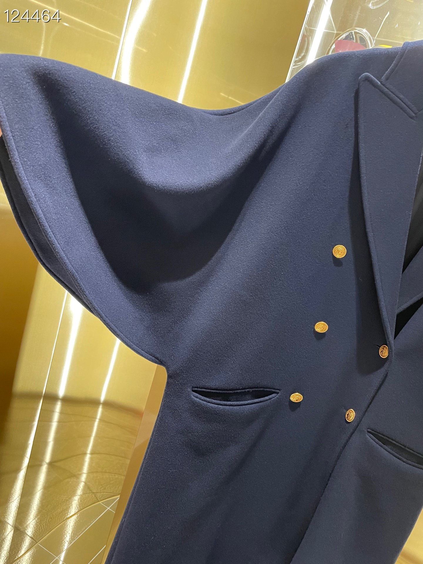 Gucci Gucci Dark Blue Double-Breasted Coat Size US XS / EU 42 / 0 - 5 Thumbnail