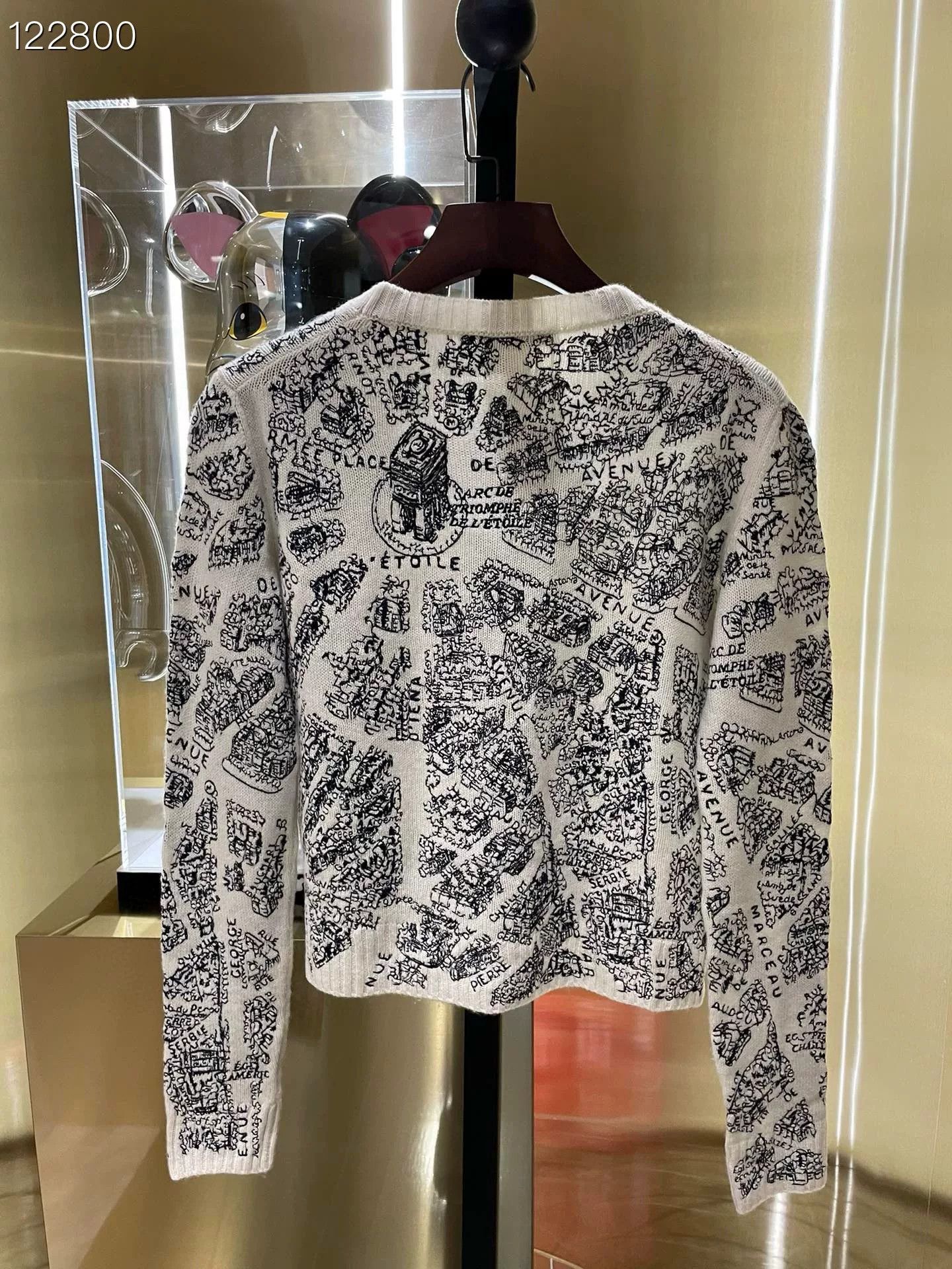 Dior Dior Paris Map Cashmere Knit Sweater Size S / US 4 / IT 40 - 2 Thumbnail