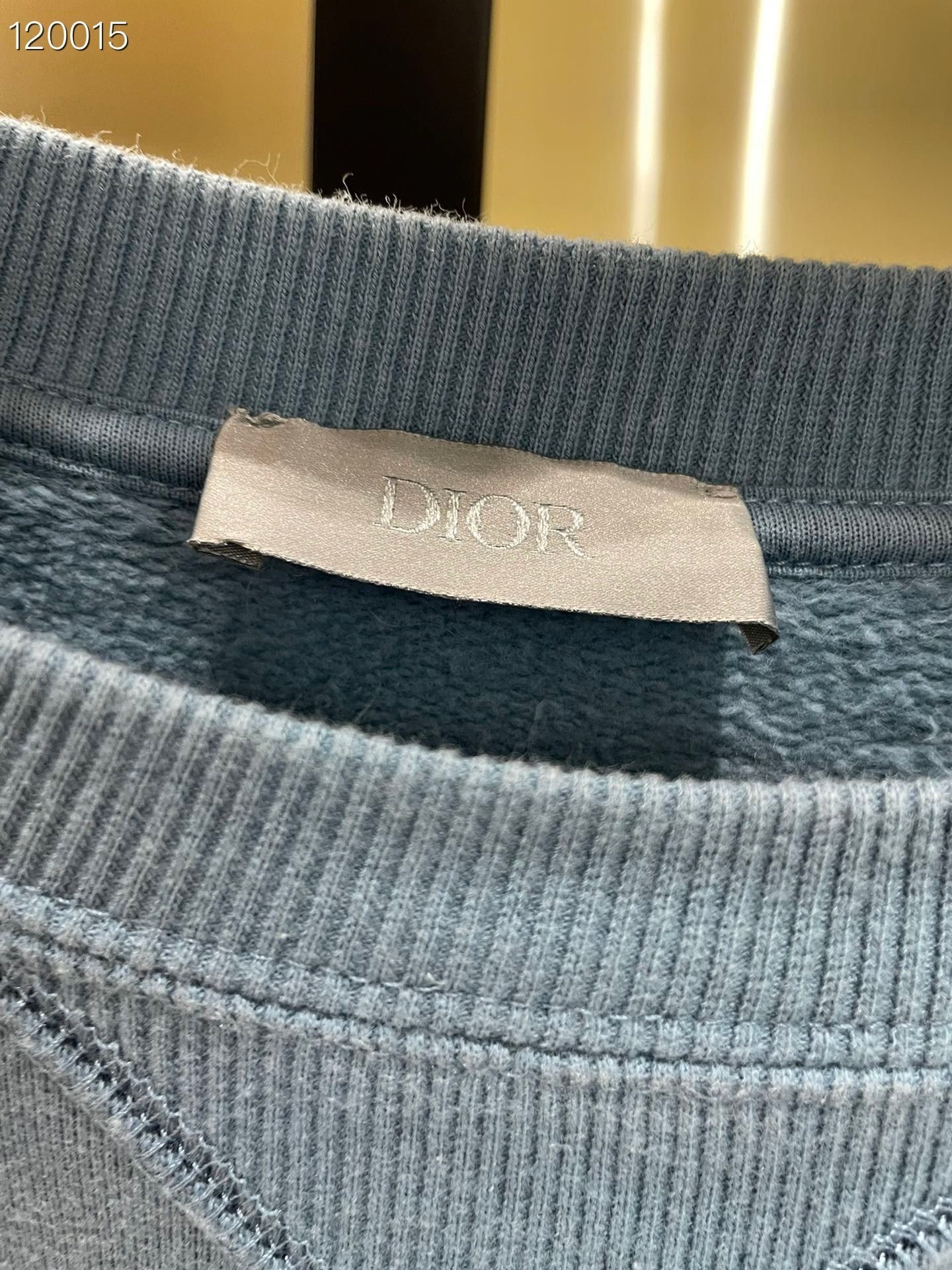 Dior Dior Big Logo Print Haze Blue Sweatshirt M Size US M / EU 48-50 / 2 - 3 Thumbnail