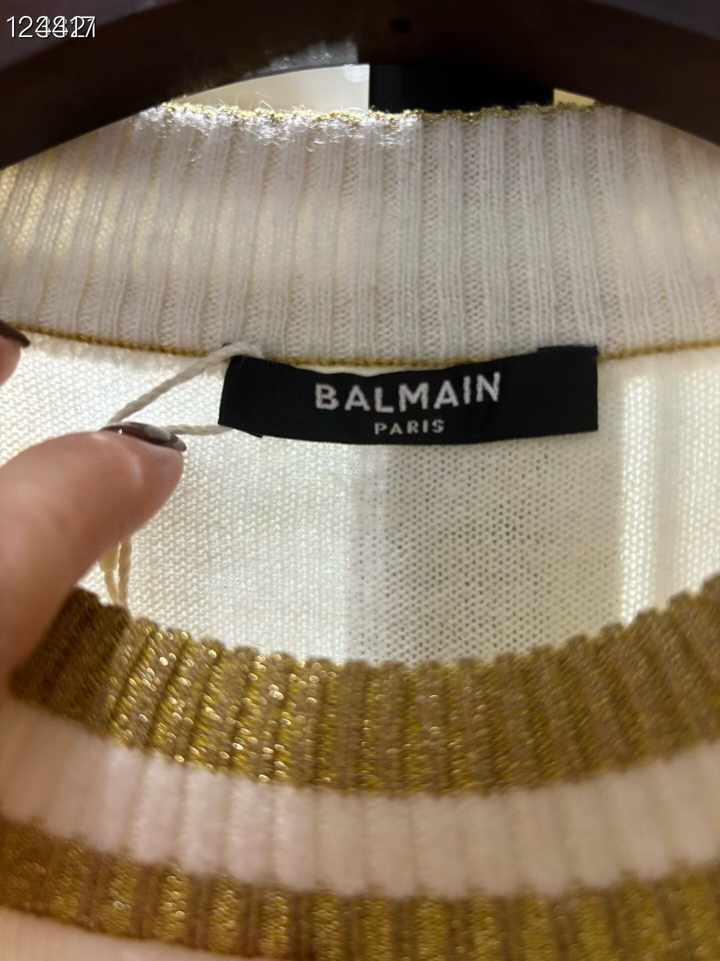 Balmain Balmain Classic Gold Letter Knit Sweater Size S / US 4 / IT 40 - 3 Thumbnail