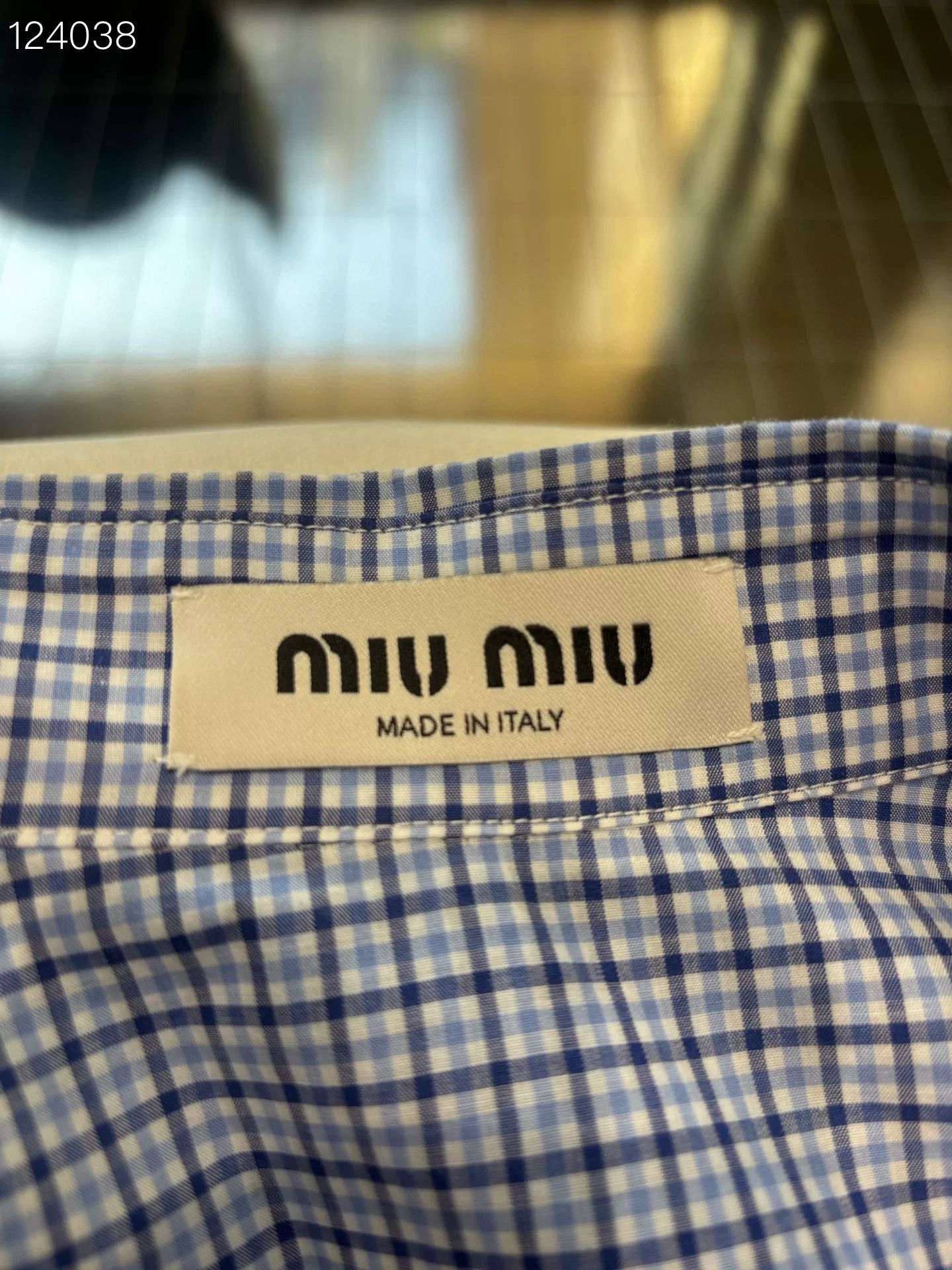 Miu Miu MIU MIU SS23 Logo Plaid Button-Down Shirt Size S / US 4 / IT 40 - 4 Thumbnail
