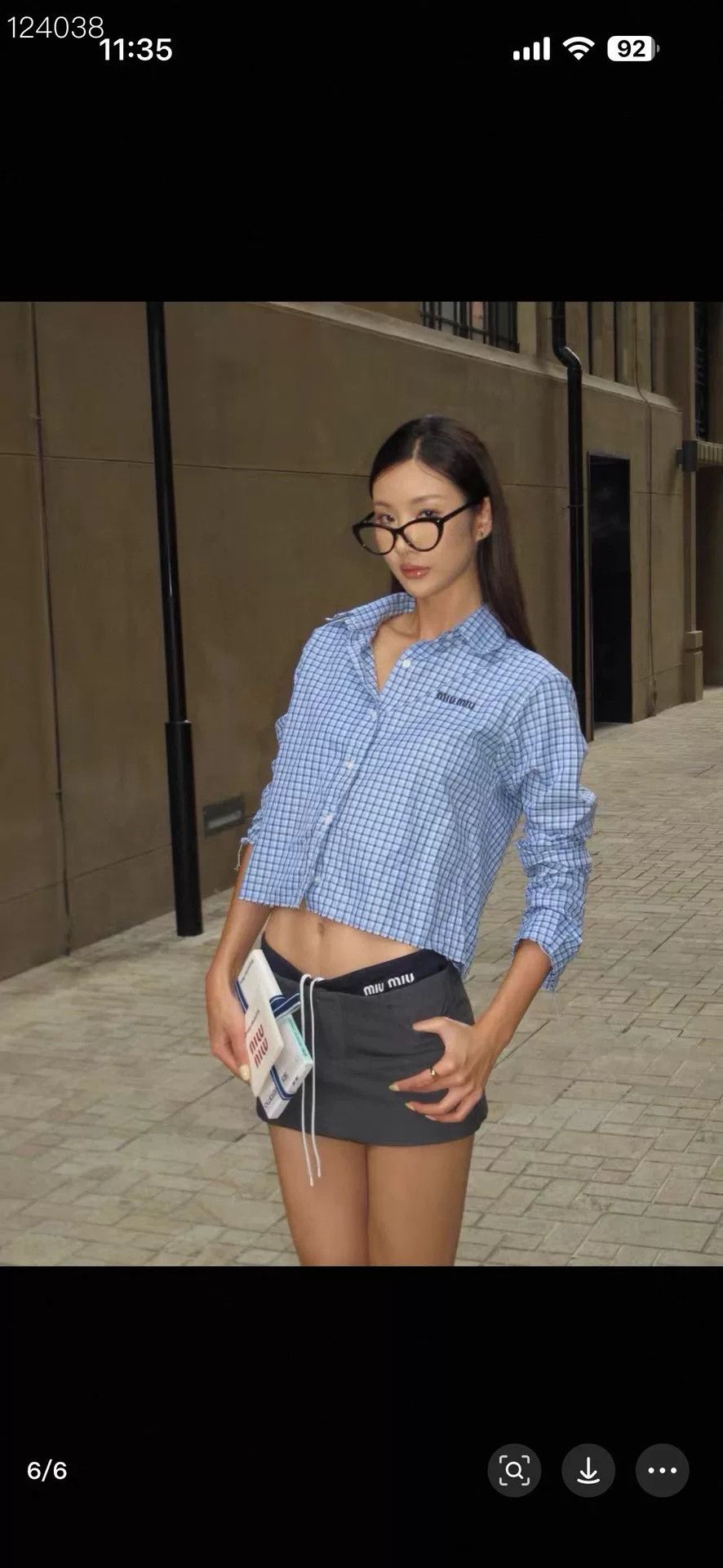 Miu Miu MIU MIU SS23 Logo Plaid Button-Down Shirt Size S / US 4 / IT 40 - 9 Thumbnail