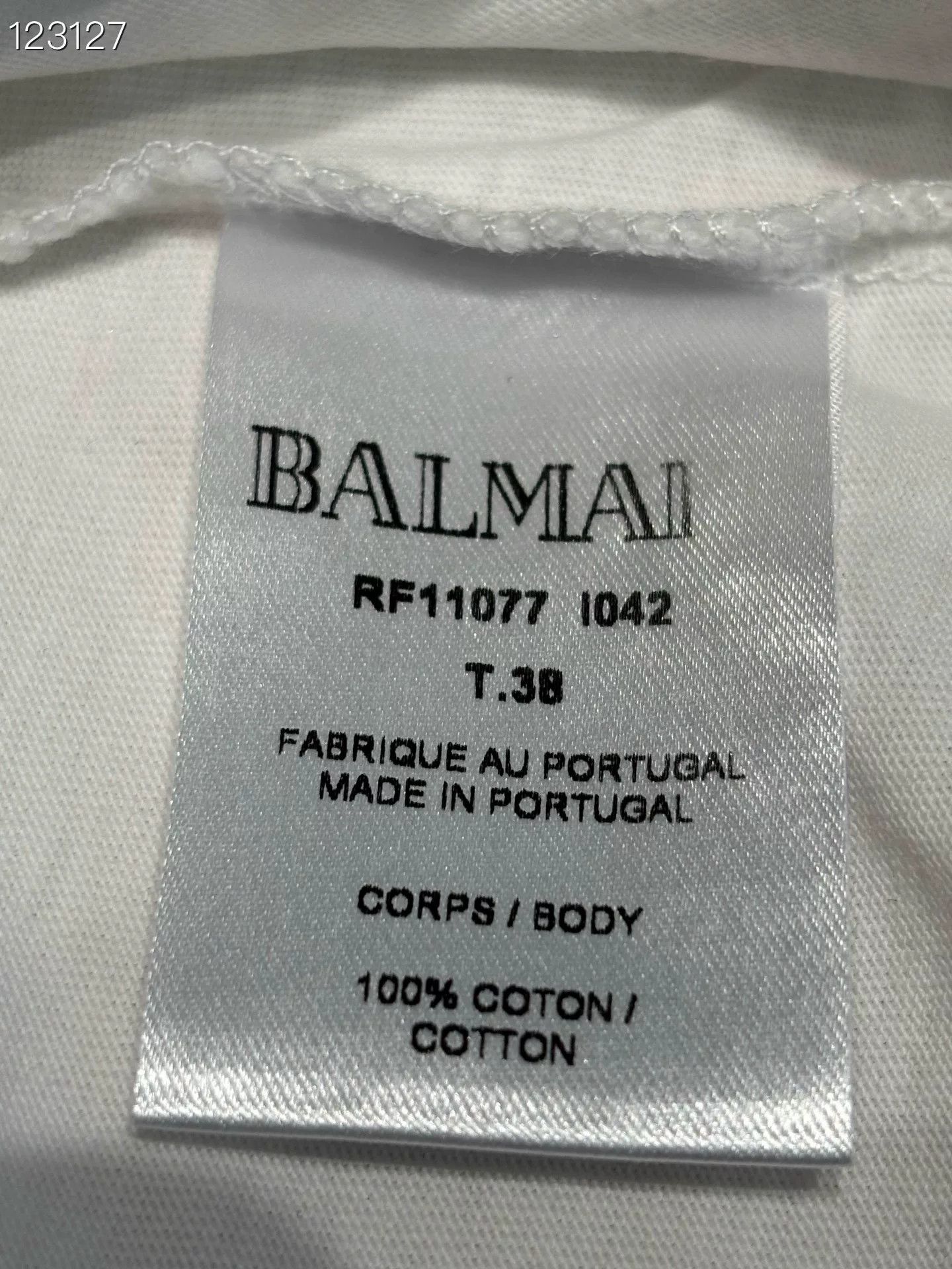 Balmain Balmain Gold Button Letter Print Short Sleeve T-shirt Size S / US 4 / IT 40 - 6 Thumbnail