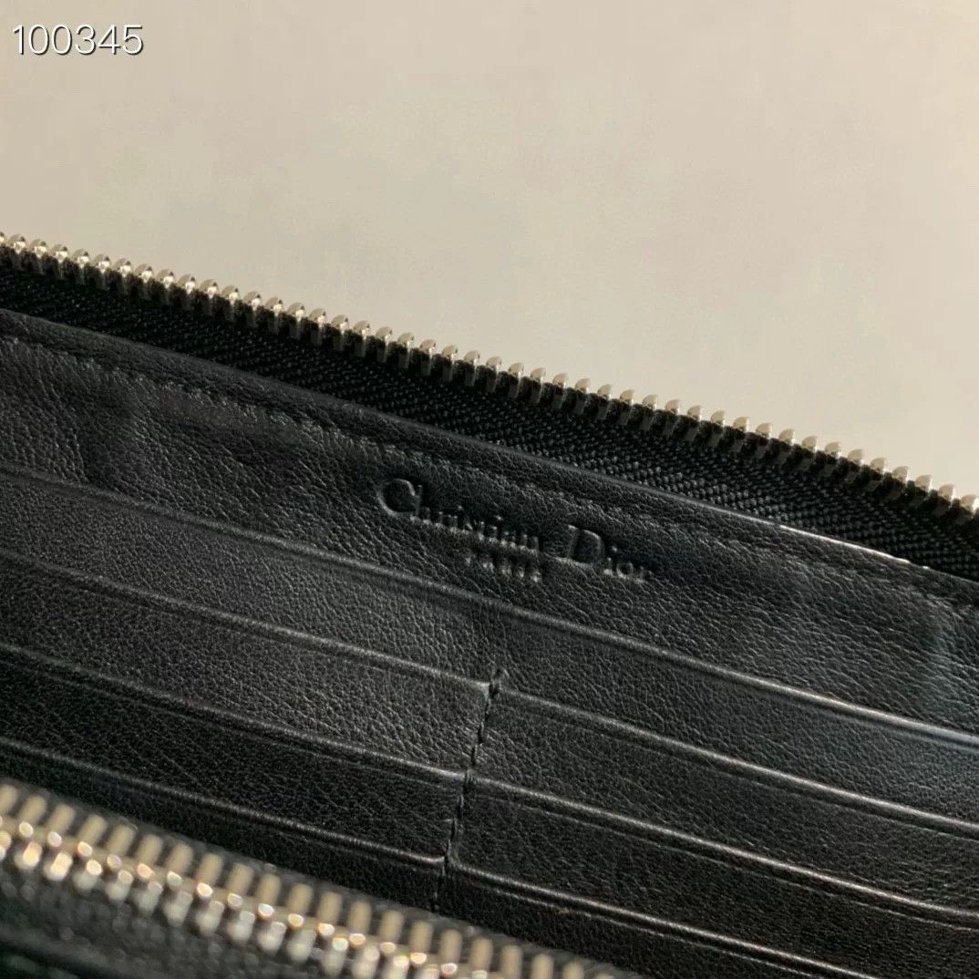 Dior DIOR Patent Leather Black Gold Wallet Size ONE SIZE - 8 Thumbnail