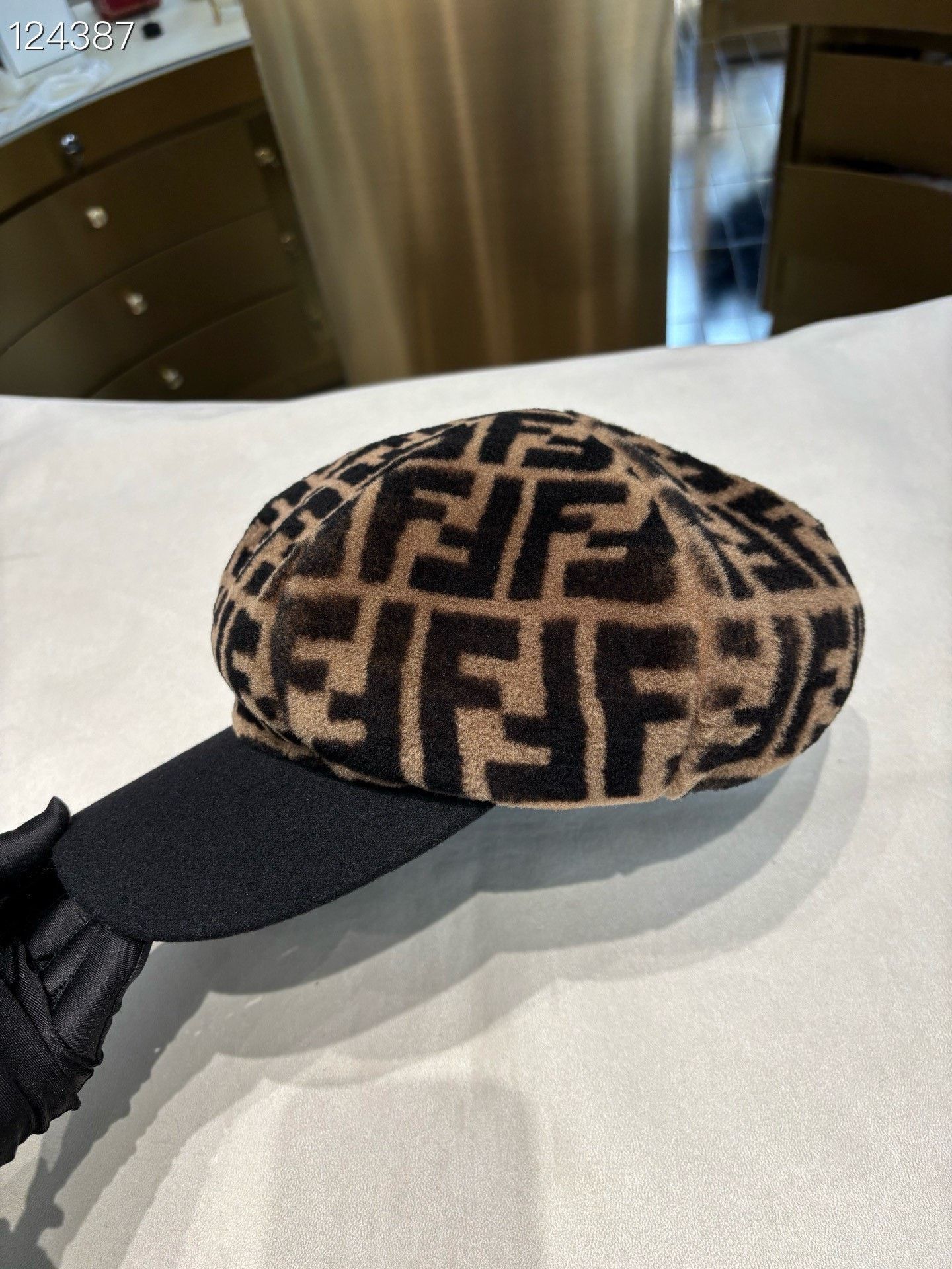 Fendi FENDI FF Print Wool Baseball Cap Size ONE SIZE - 2 Thumbnail