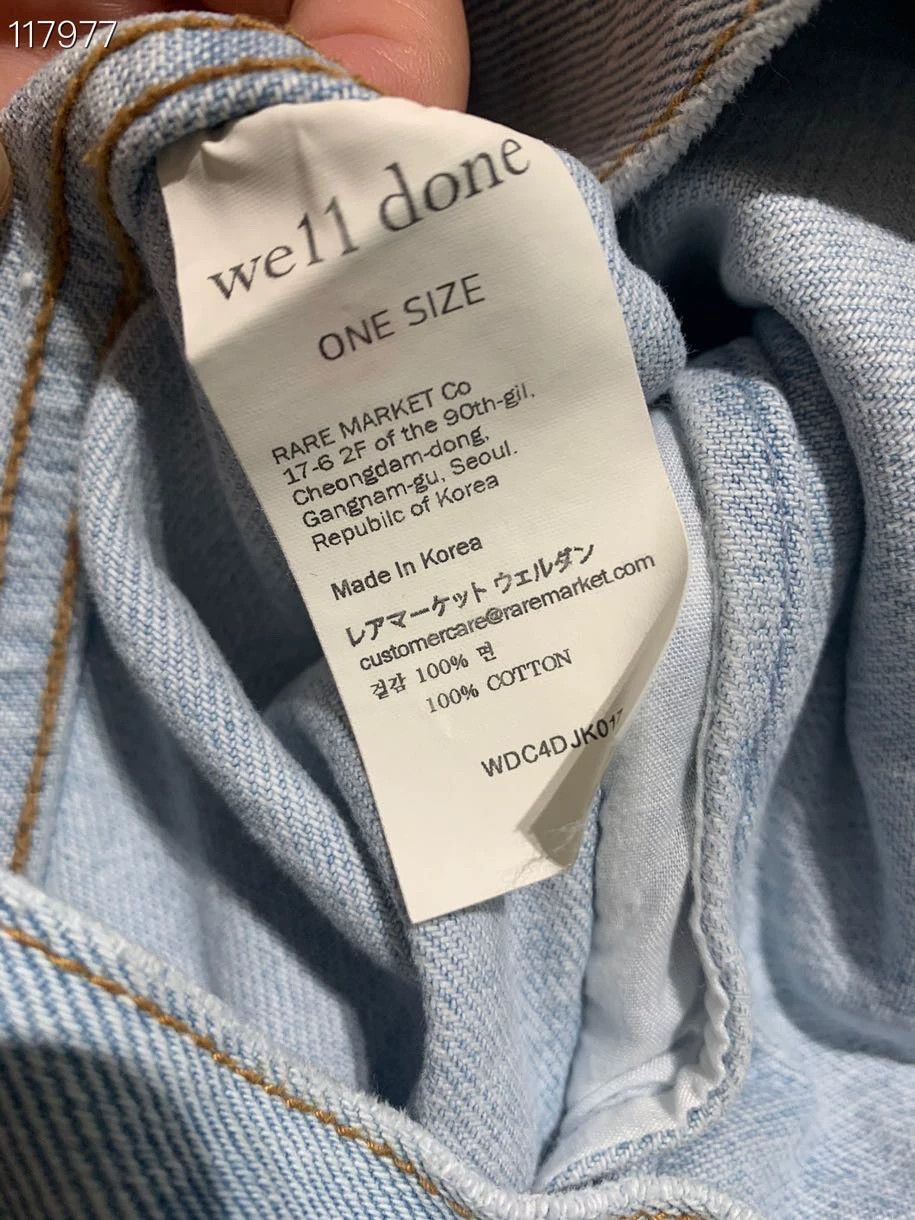 WE11DONE Welldone 2022 Denim Jacket Size US M / EU 48-50 / 2 - 4 Thumbnail