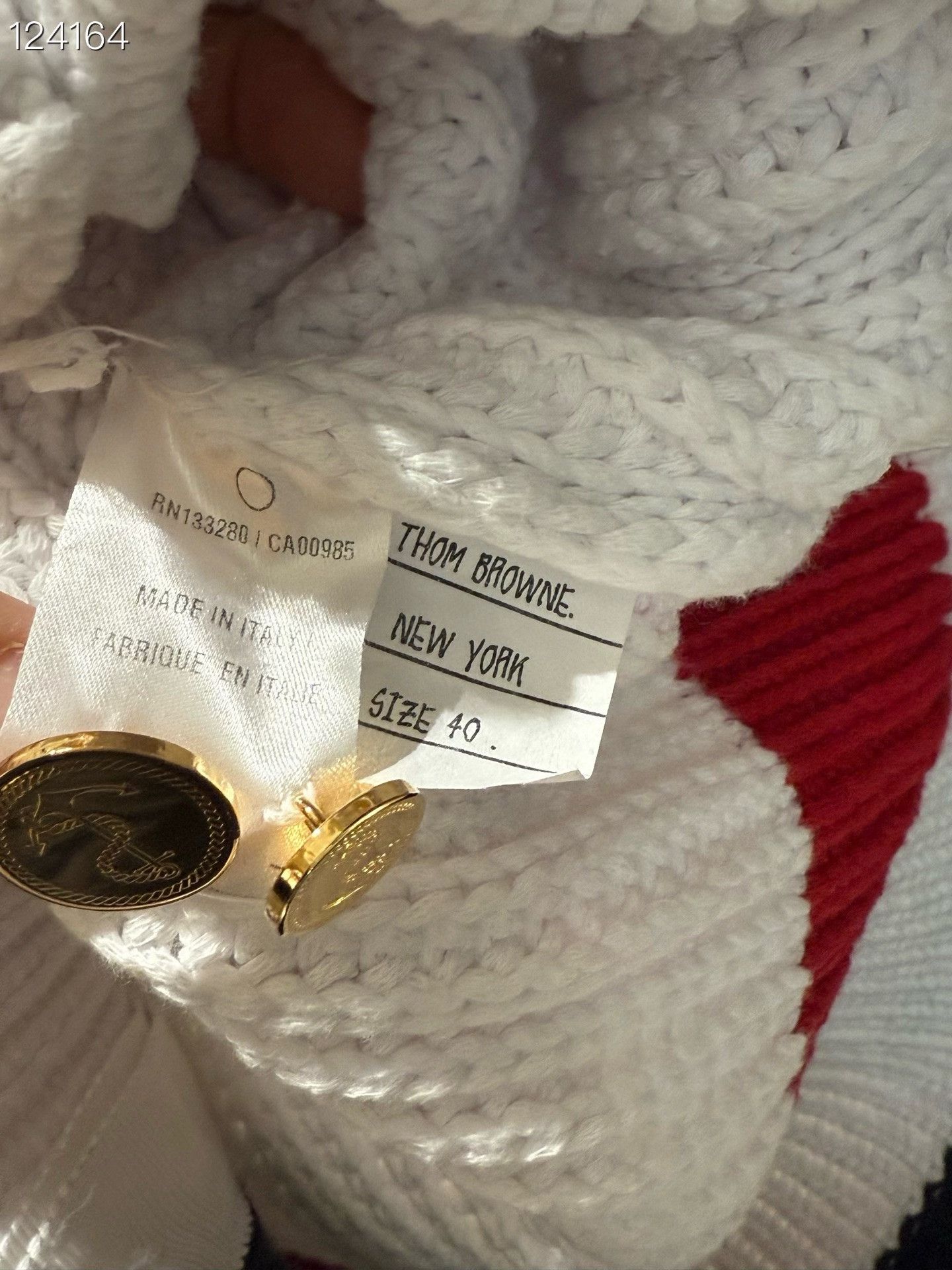 Thom Browne Thom Browne White Knit Hooded Jacket Size US XXS / EU 40 - 4 Thumbnail