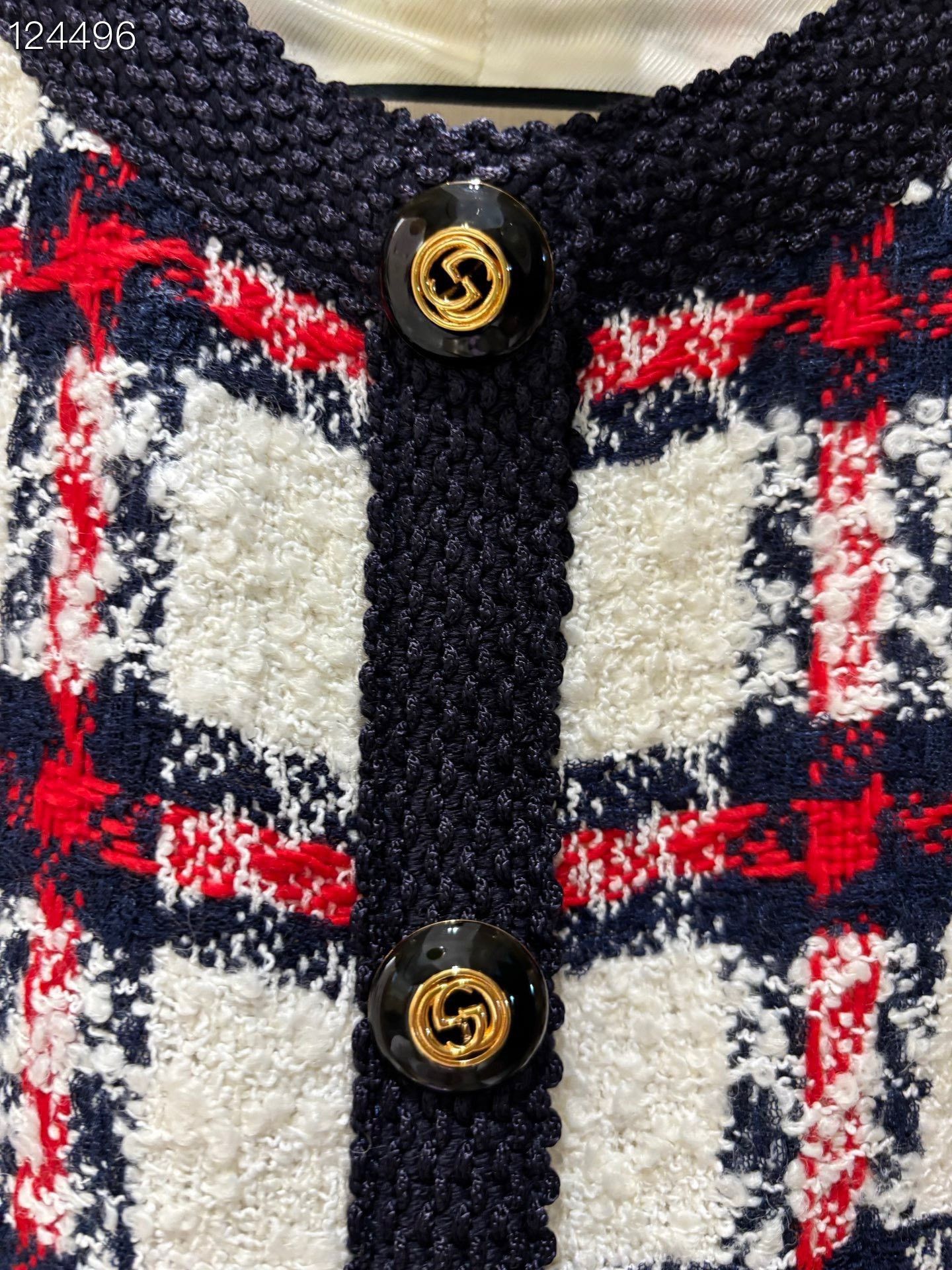 Gucci Gucci Red White Plaid Tweed Coat Size US XS / EU 42 / 0 - 3 Thumbnail