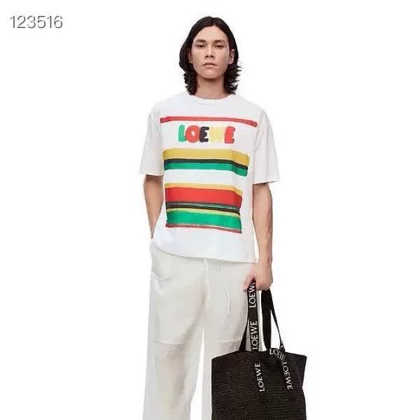 Loewe Loewe Logo Striped Short-Sleeve Tee Size US L / EU 52-54 / 3 - 6 Thumbnail