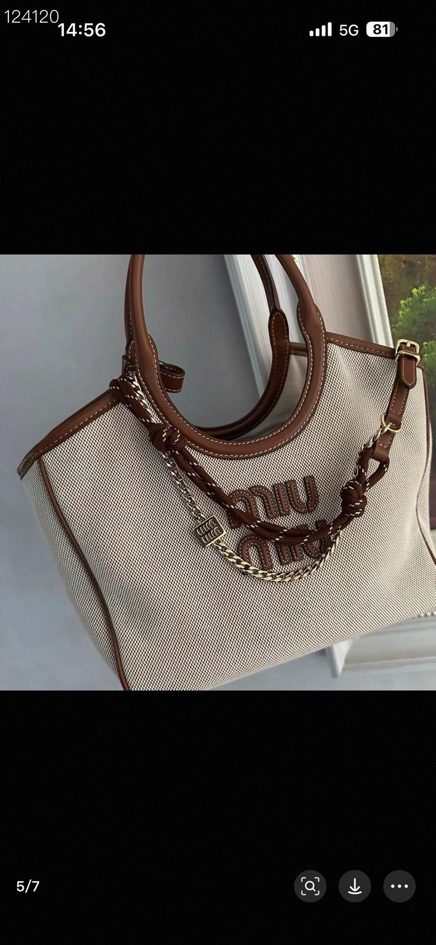 Miu Miu Miu Miu Twisted Leather Chain Bag Size ONE SIZE - 6 Thumbnail