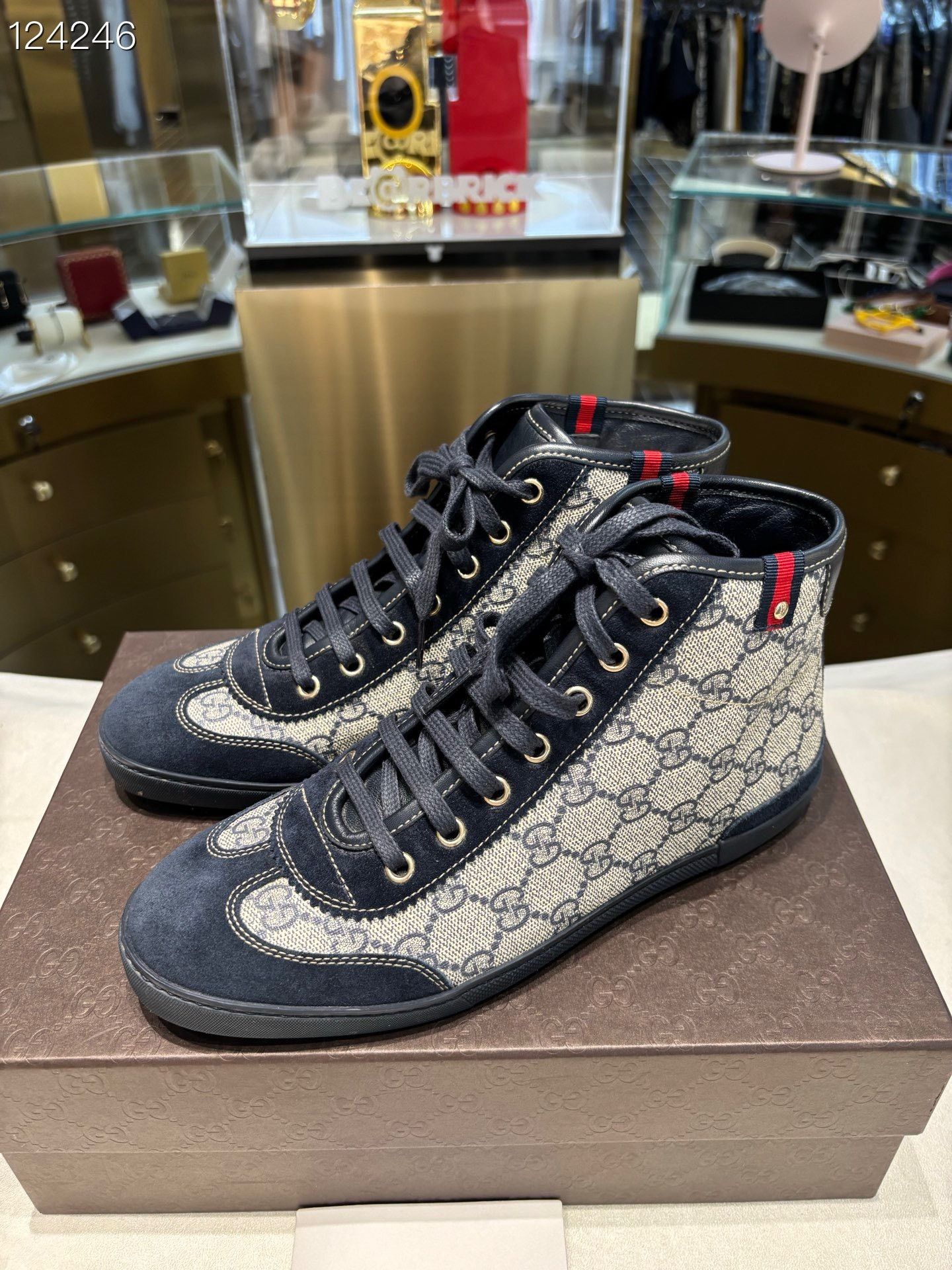 Gucci Gucci Monogram High-Top Sneakers Size US 6 / IT 36 - 2 Thumbnail