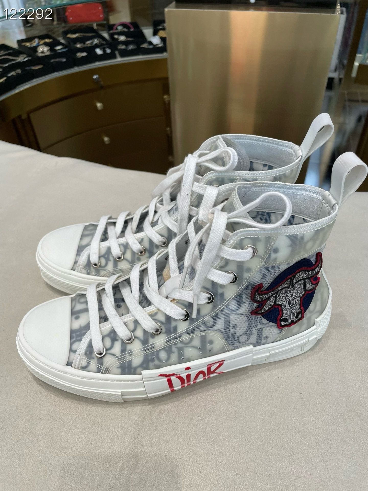 Dior Dior B23 Canvas High-Top Sneakers Size US 6 / EU 39 - 2 Thumbnail