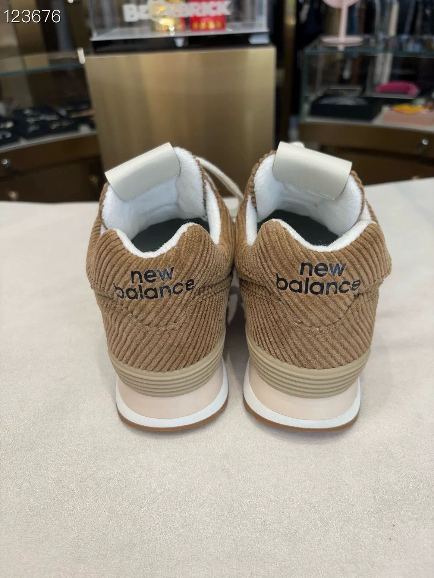 Miu Miu Miumiu New Balance 574 Striped Corduroy Sneakers Size US 4.5 / IT 34.5 - 4 Thumbnail