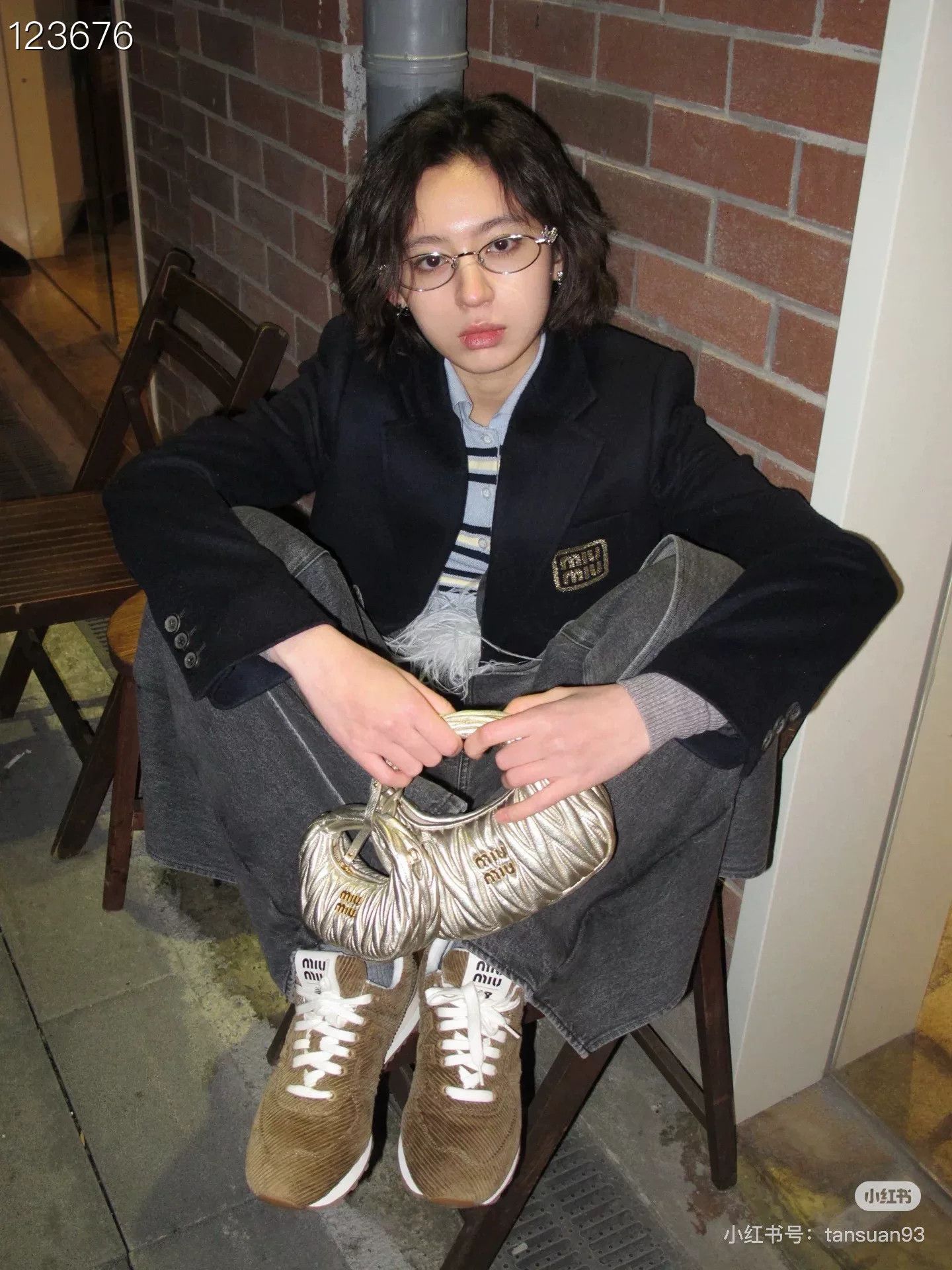 Miu Miu Miumiu New Balance 574 Striped Corduroy Sneakers Size US 4.5 / IT 34.5 - 9 Thumbnail