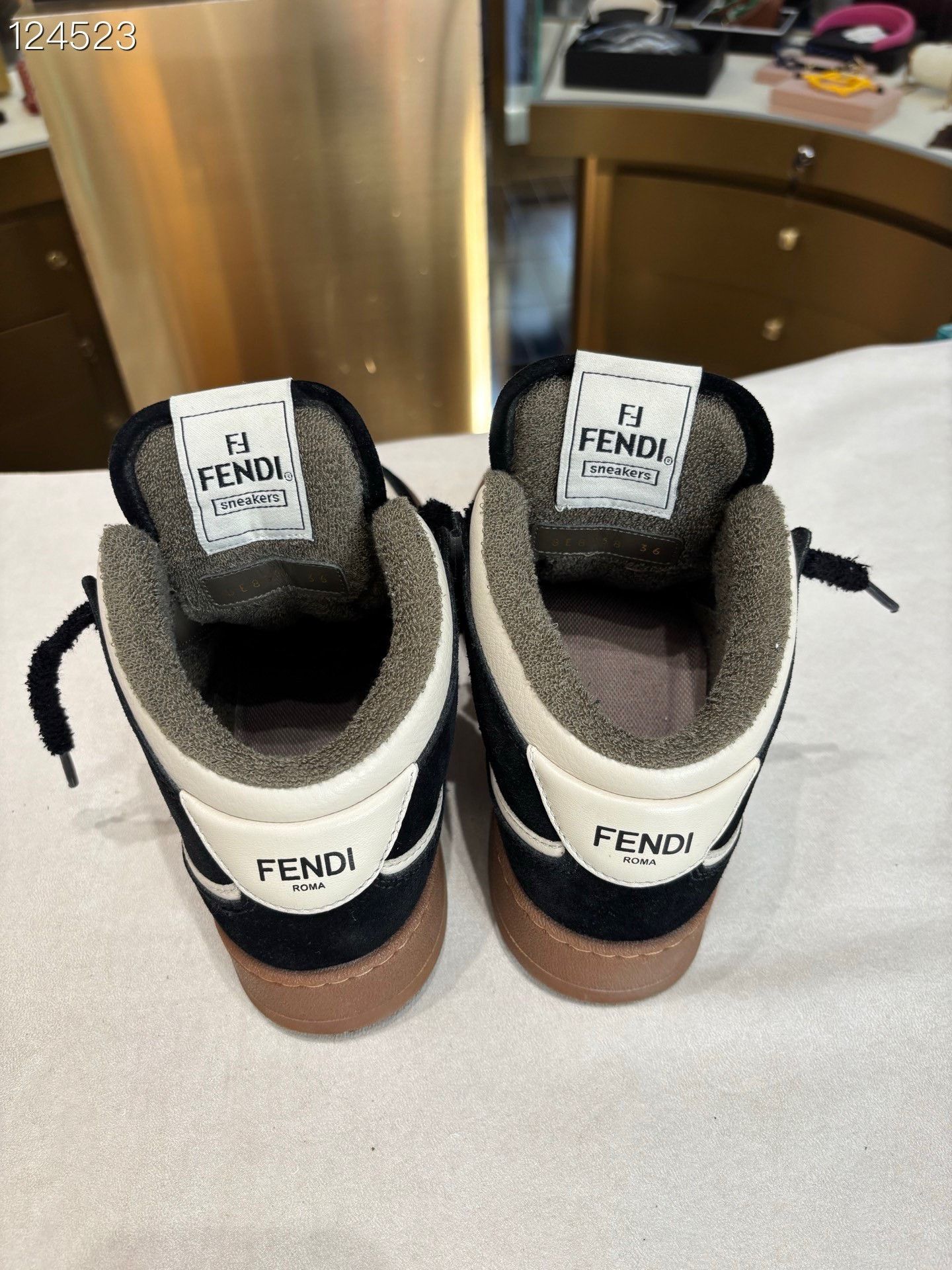 Fendi Fendi Match High-Top Women's Sneakers Size US 5 / IT 35 - 4 Thumbnail