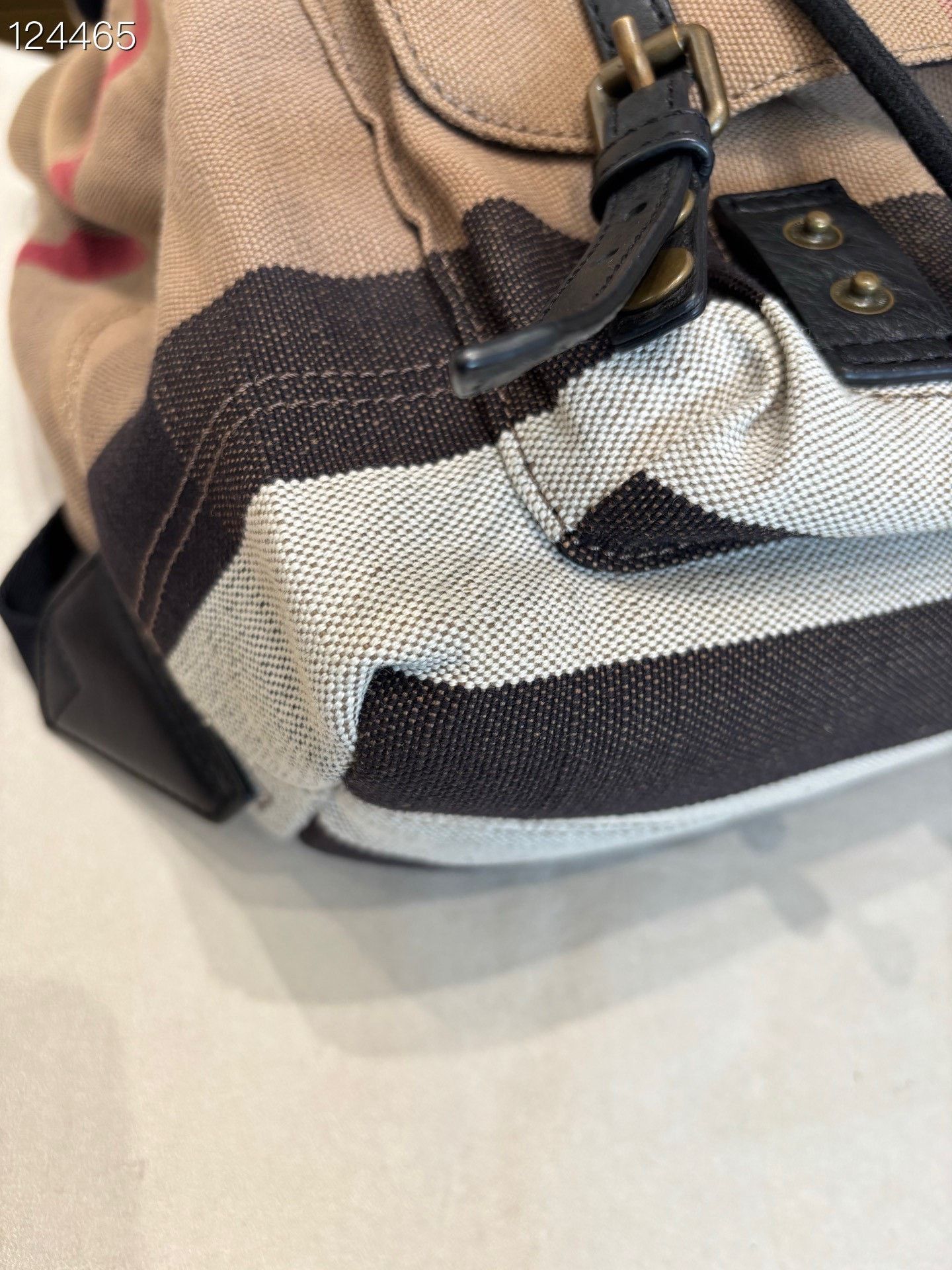 Burberry Burberry Classic Canvas Check Large Backpack Men's Size ONE SIZE - 5 Thumbnail