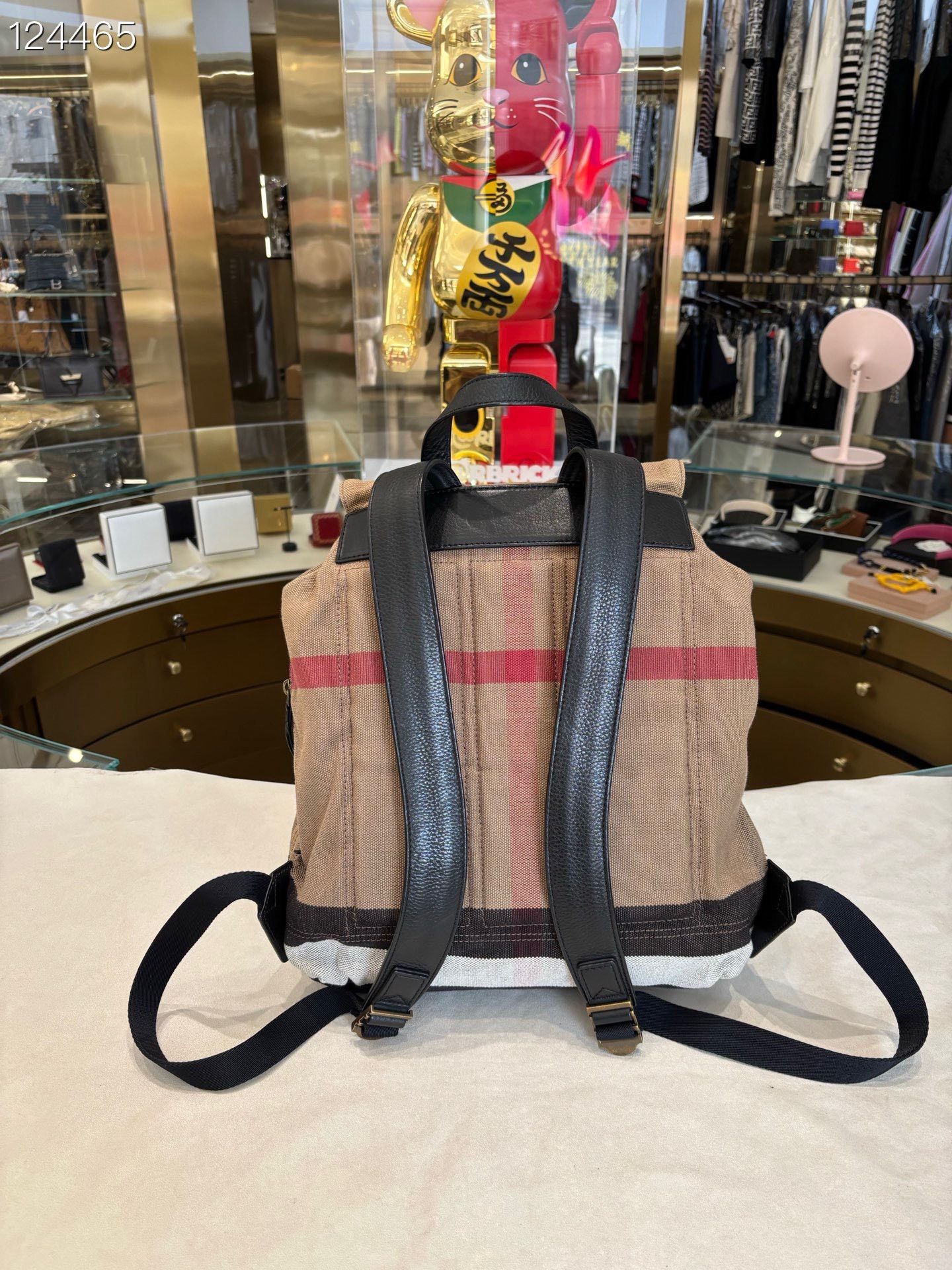 Burberry Burberry Classic Canvas Check Large Backpack Men's Size ONE SIZE - 2 Thumbnail