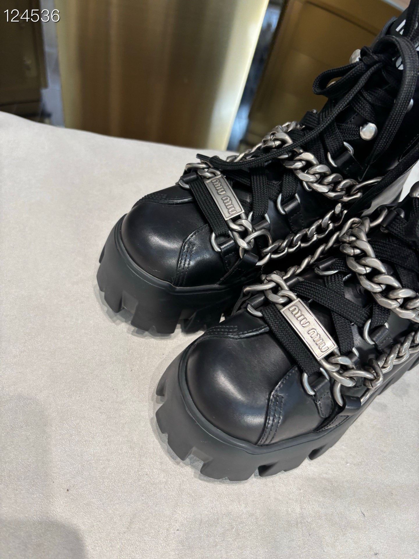 Miu Miu Miu Miu Black Platform Punk Boots Size US 5 / IT 35 - 3 Thumbnail