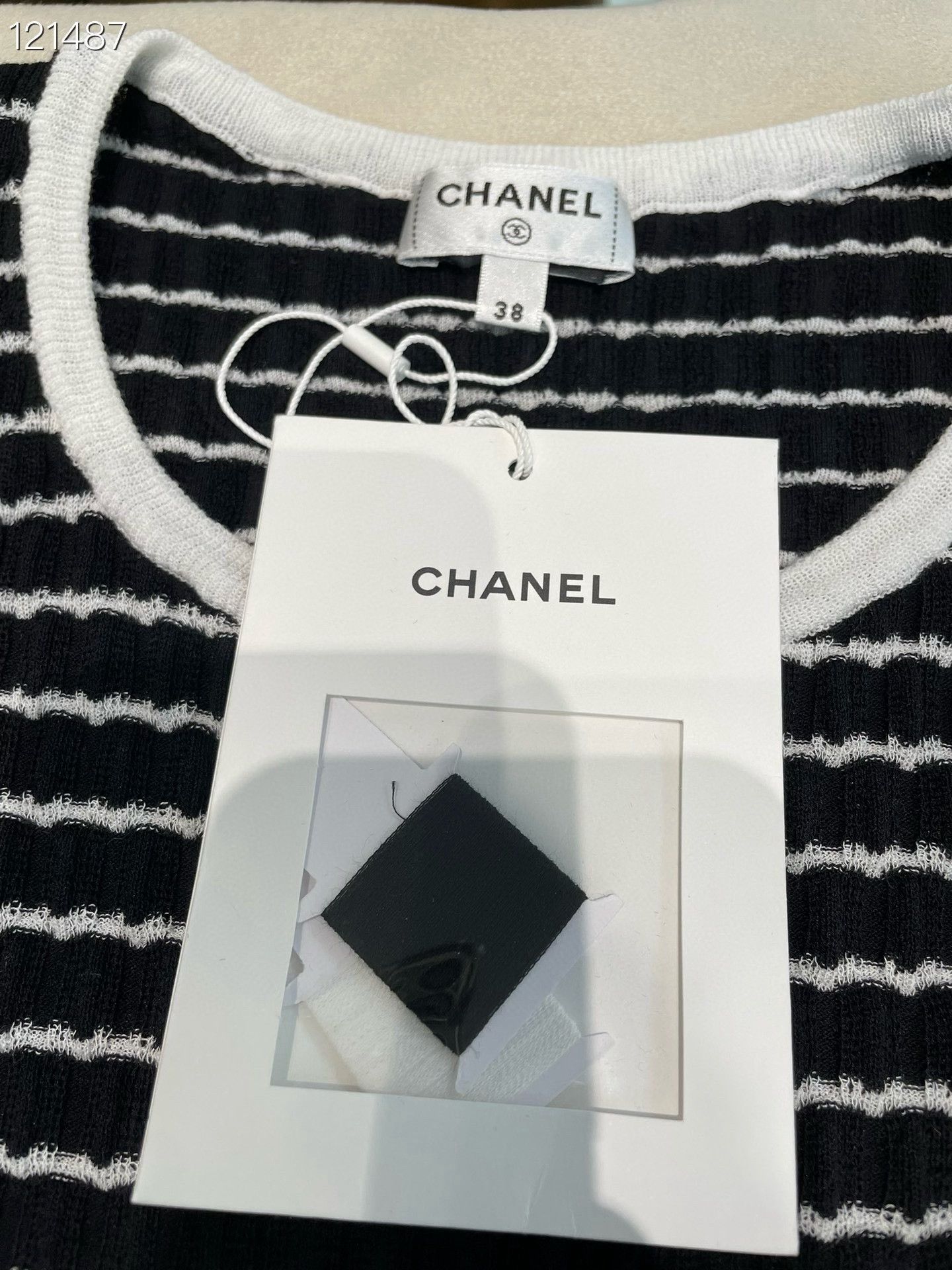 Chanel Chanel Black White Stripe Knit Dress Size S / US 4 / IT 40 - 4 Thumbnail
