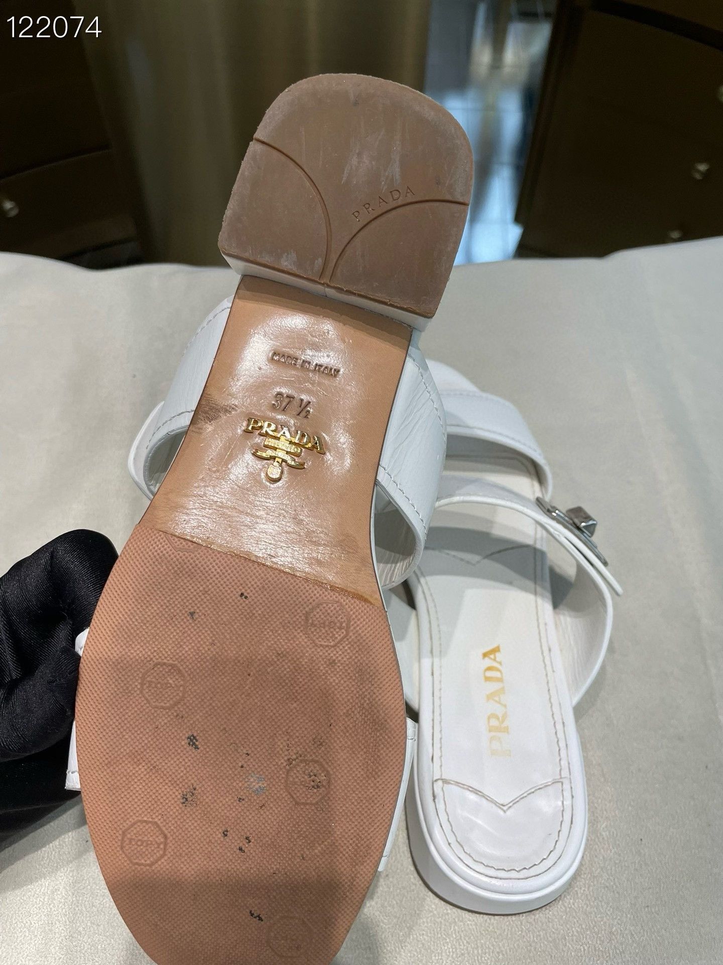 Prada Prada 080634C01 White Simple Sandals Size US 6.5 / IT 36.5 - 4 Thumbnail